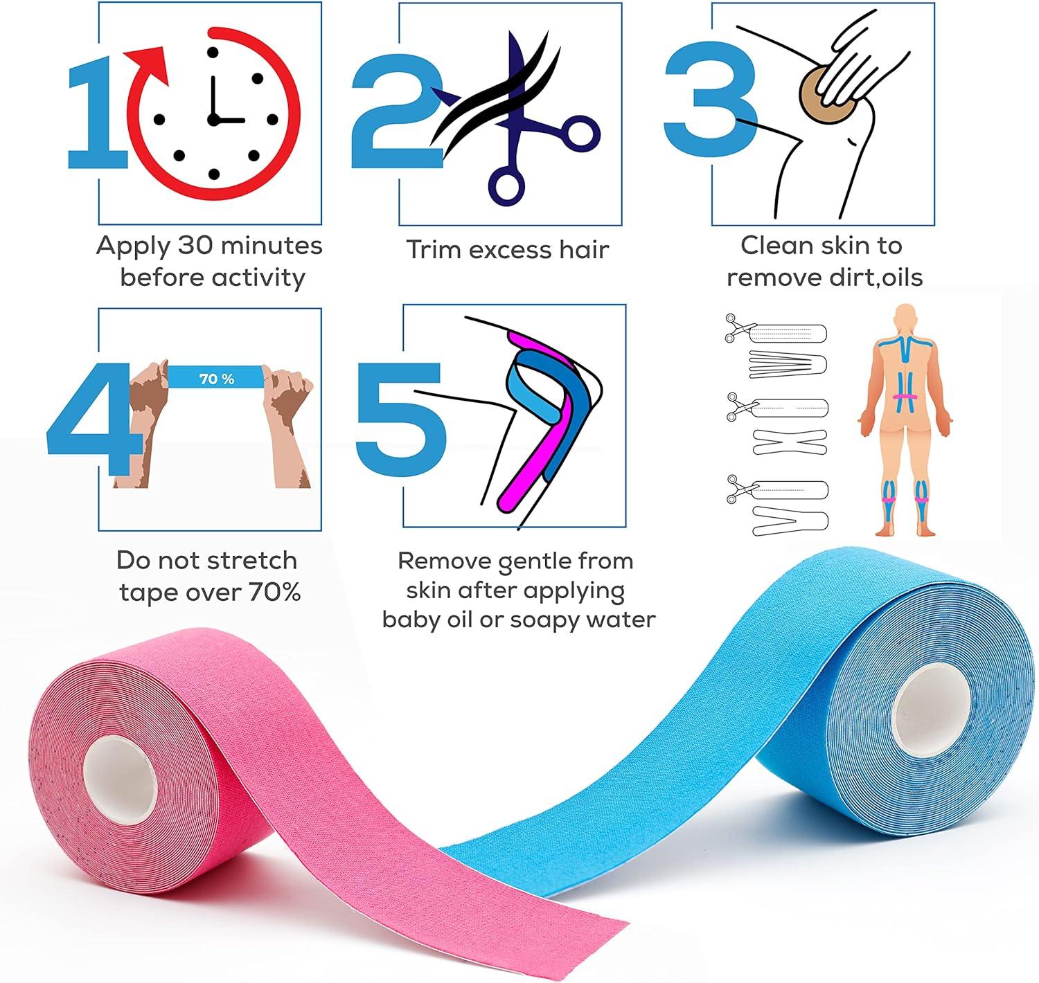 Shukash Kinesiology Tape 6 Meter Roll Elastic Therapeutic Muscle