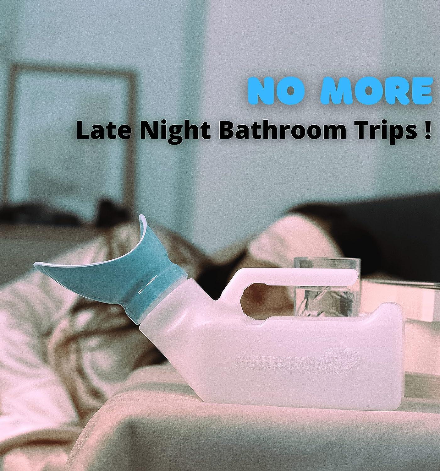 Unisex Portable Urinal Bottle With Lid - 32 Oz Emergency Pee Bottle For Travel, Car & Camping - Includes Female Funnel