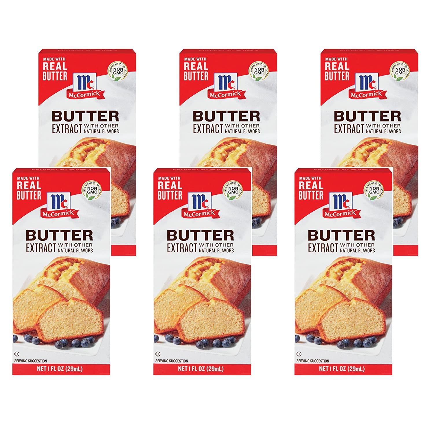 McCormick Butter Extract 1 fl oz Pack of 6 Natural Flavors