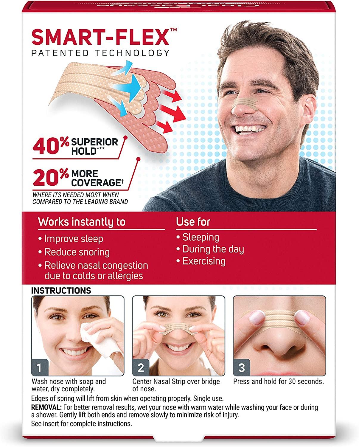 Clear Passage Nasal Strips Extra Strength Tan 50 Count Instantly