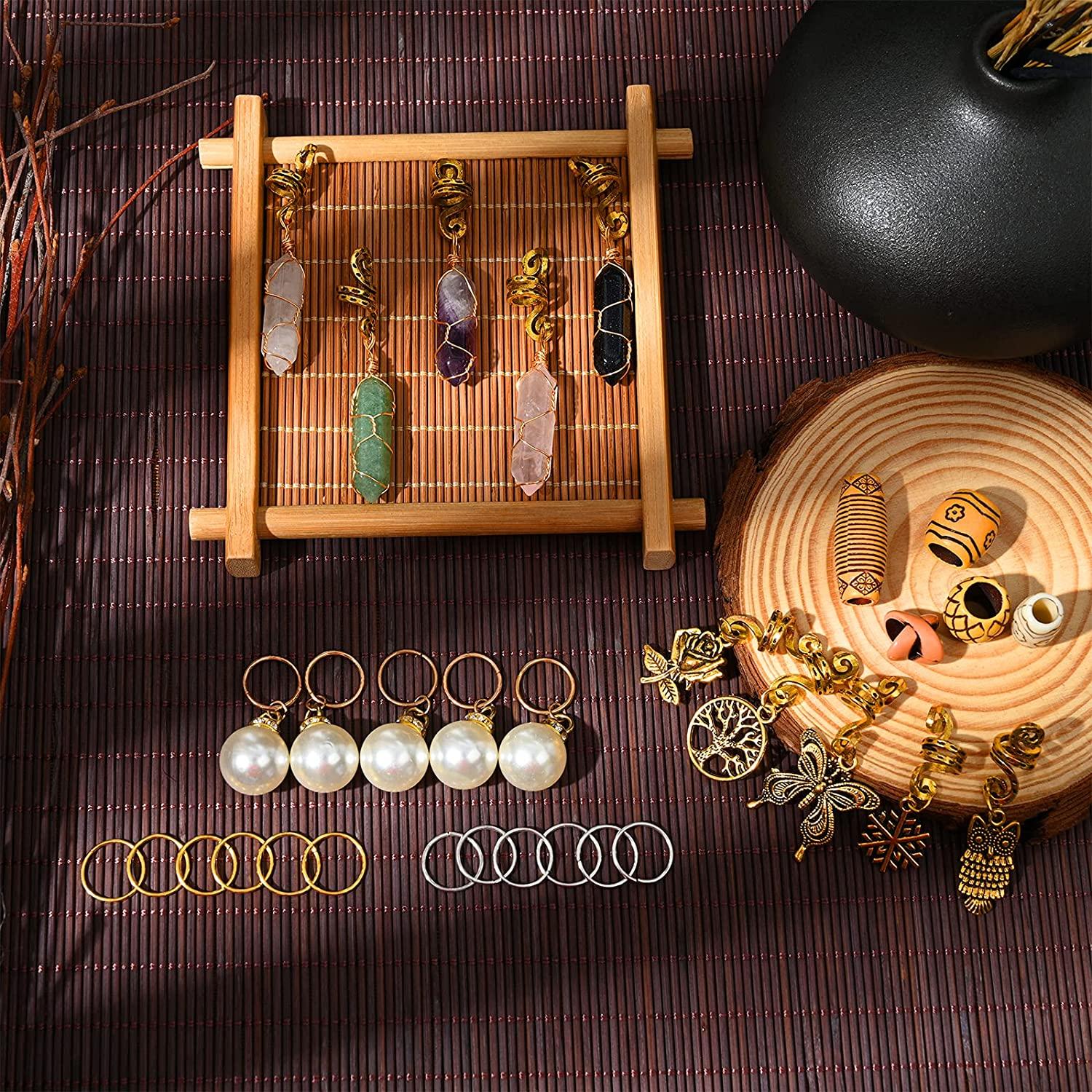 140PCS Dreadlock Jewelry Pendant Hair Jewelry for Braids Beads Hair