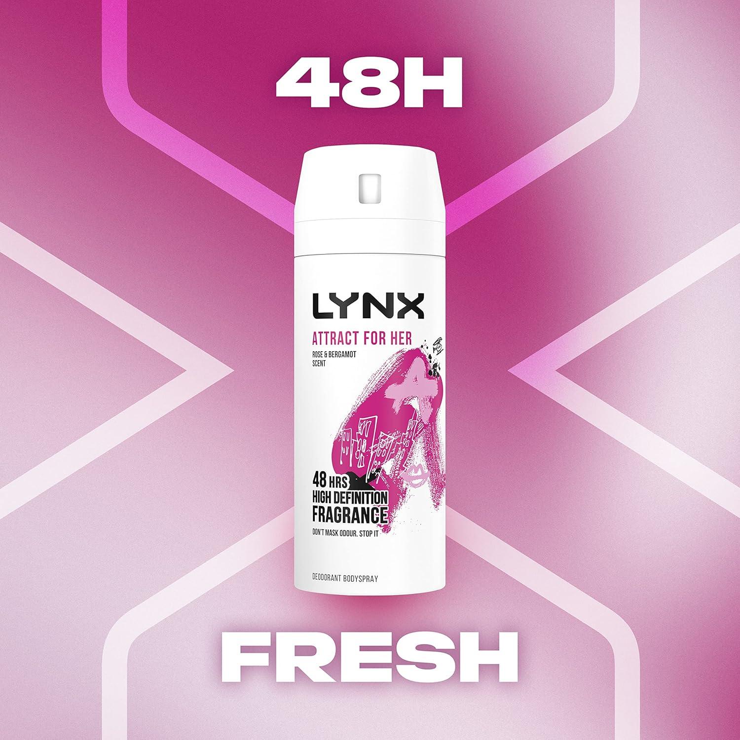 Lynx Attract For Her THE WINGWOMEN Body Spray & Body Wash Duo Gift Set 2 Pack