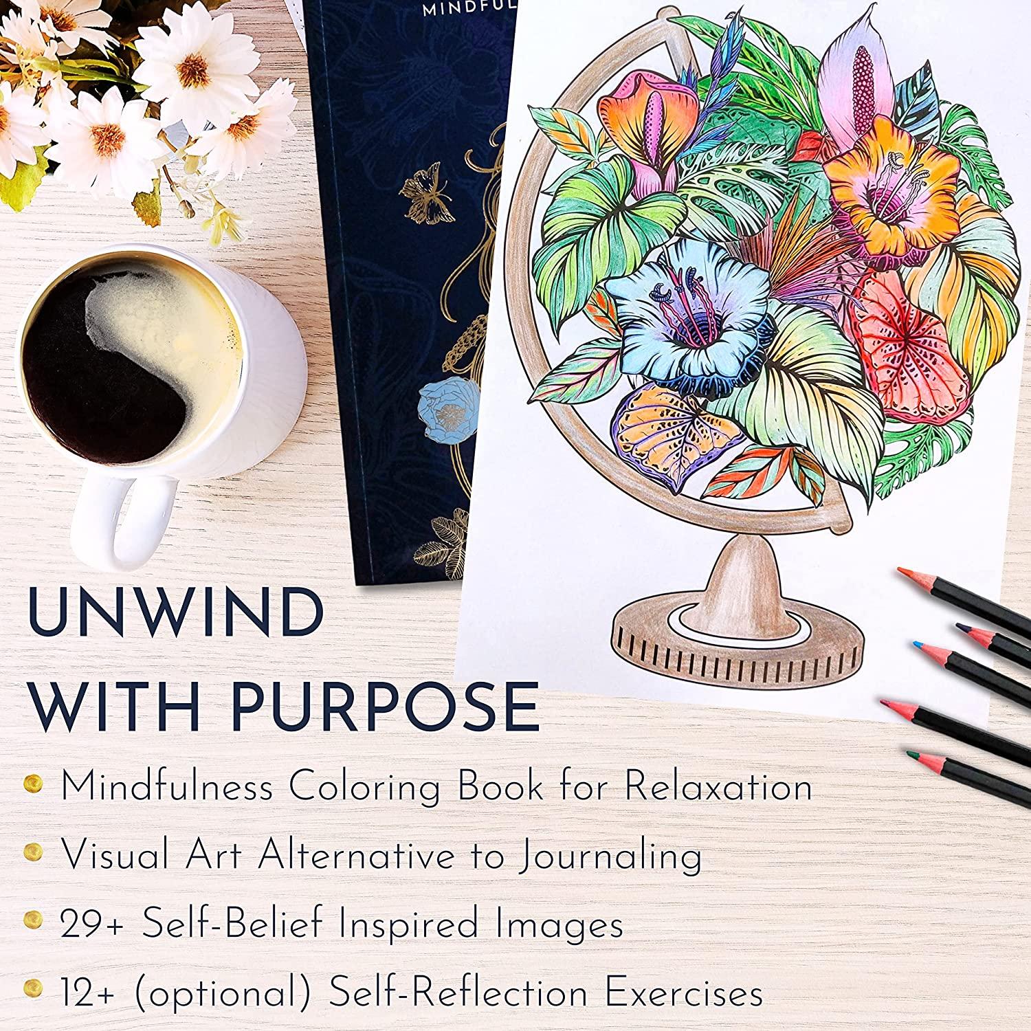 Adult Coloring Book for Women - Mindfulness Coloring Book with Personal  Growth Prompts - Stress Relief Coloring Book for Adults, Coloring Books for Adults  Relaxation, Anxiety Color Book for Adults Express Yourself