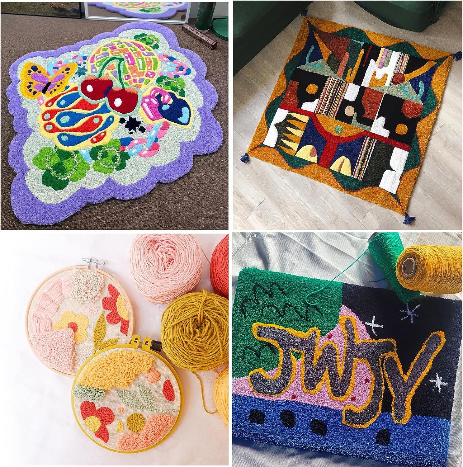 Monks Cloth Primary Tufting Cloth 39x59 Rug Fabric with Marked Lines