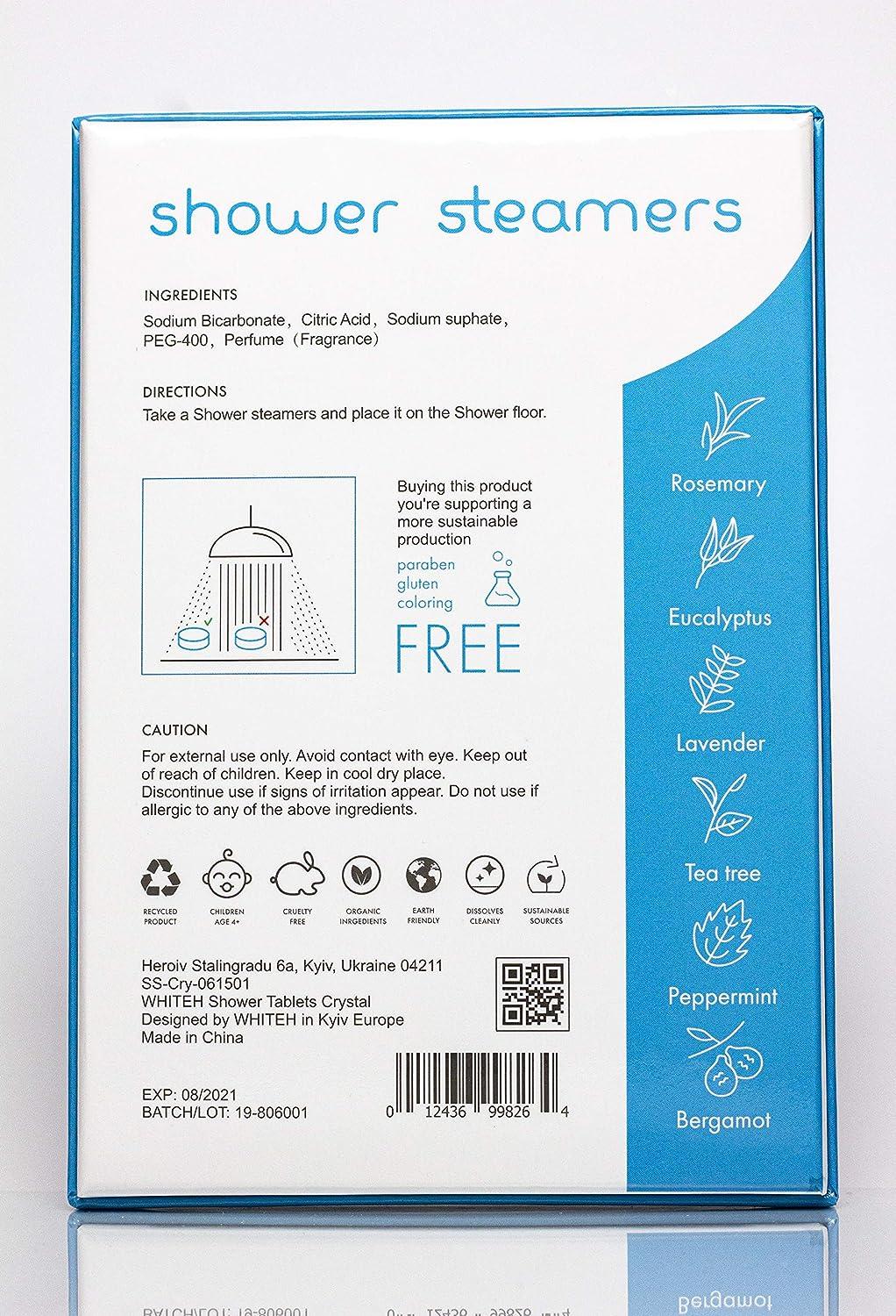 Organic Shower Steamers Set EcoFriendly, Natural Essential Oils for
