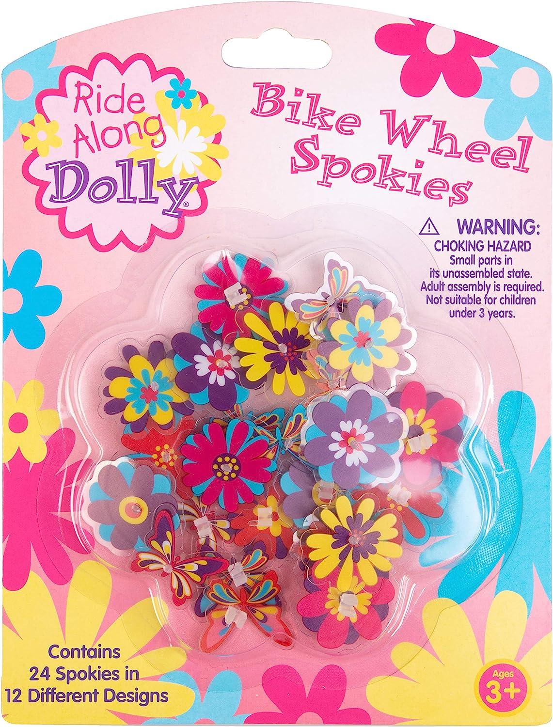 Bike Wheel Spokes Ride Along Dolly Colorful Flower and Butterfly