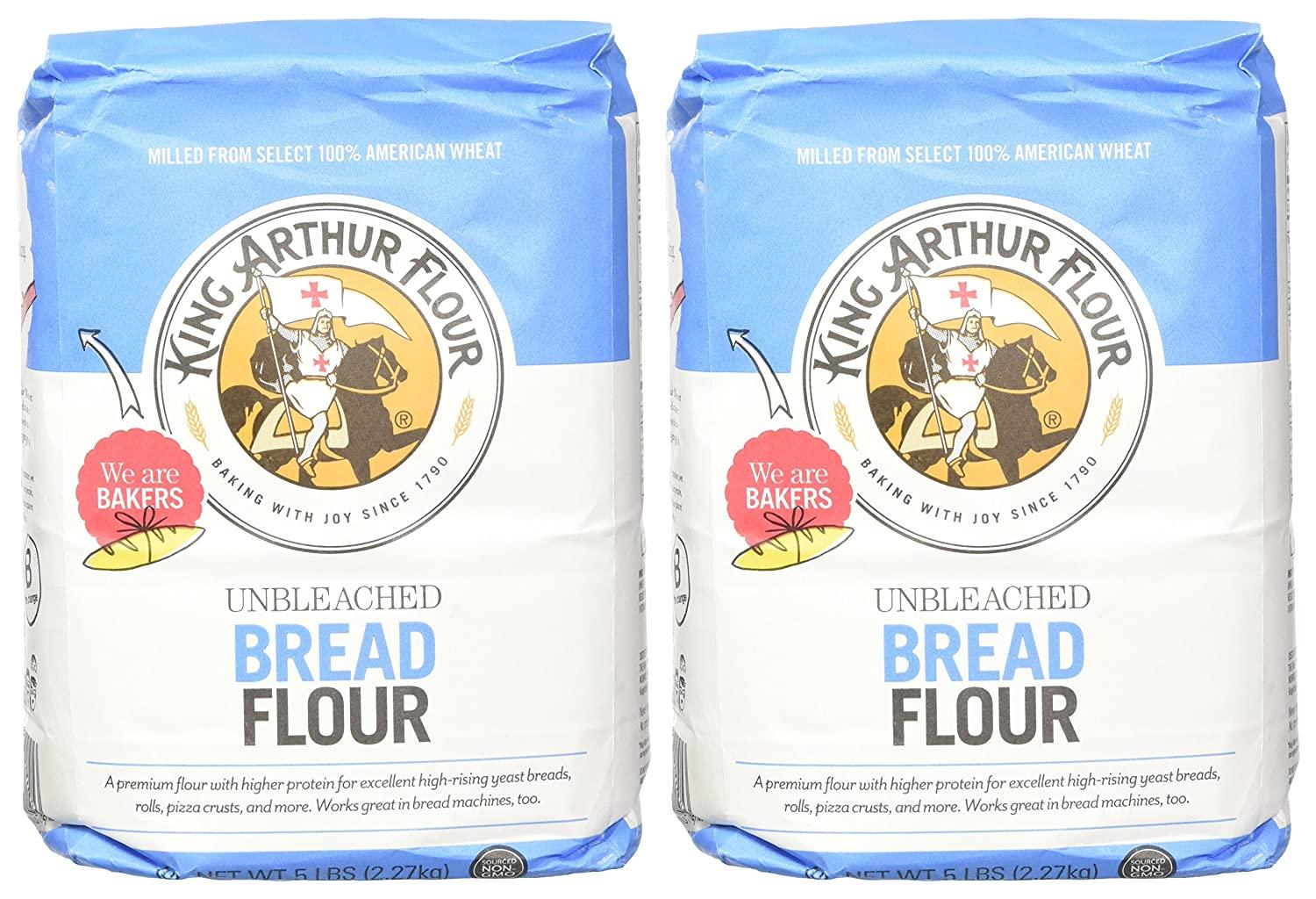 King Arthur Flour Unbleached Bread Flour, 80 Ounce (Pack of 2) 5