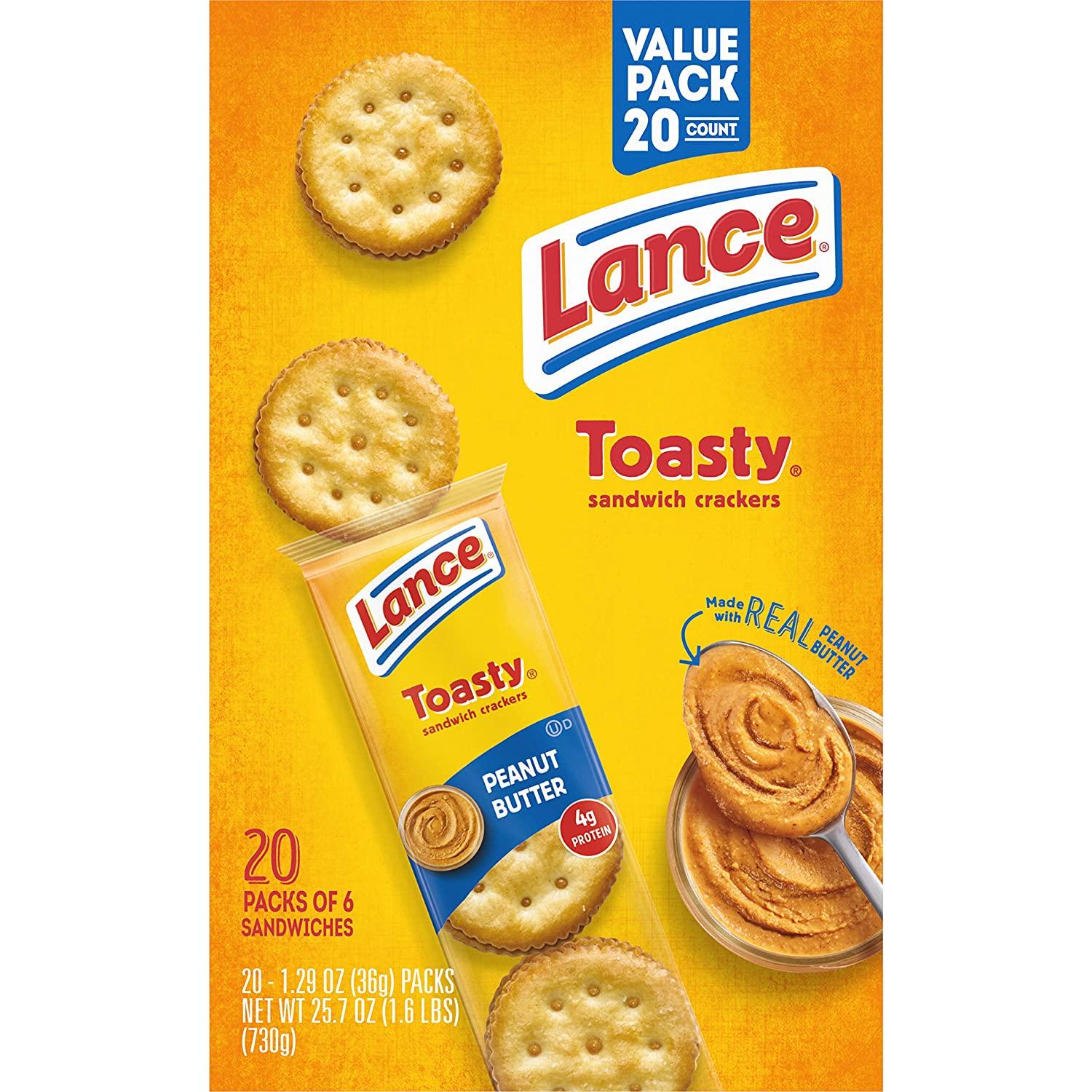 Lance Toasty Peanut Butter Sandwich Crackers 40, 54 OFF