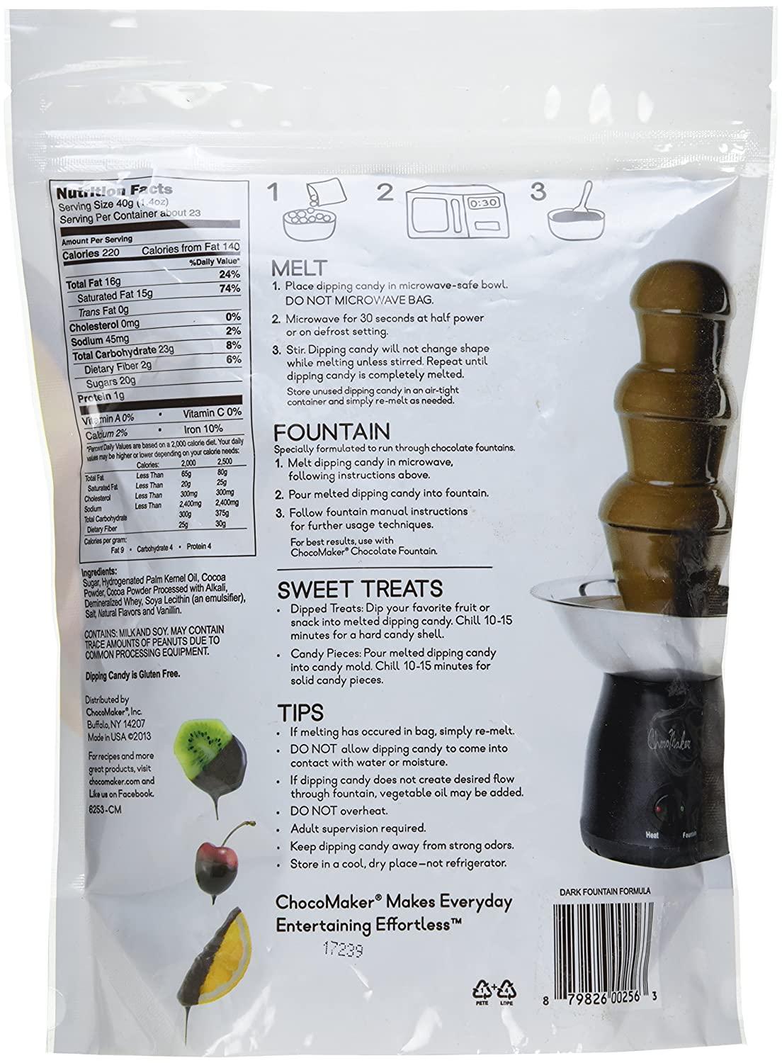 Dark Chocolate Fountain Dipping Candy 32 Oz (2 lbs) Rich