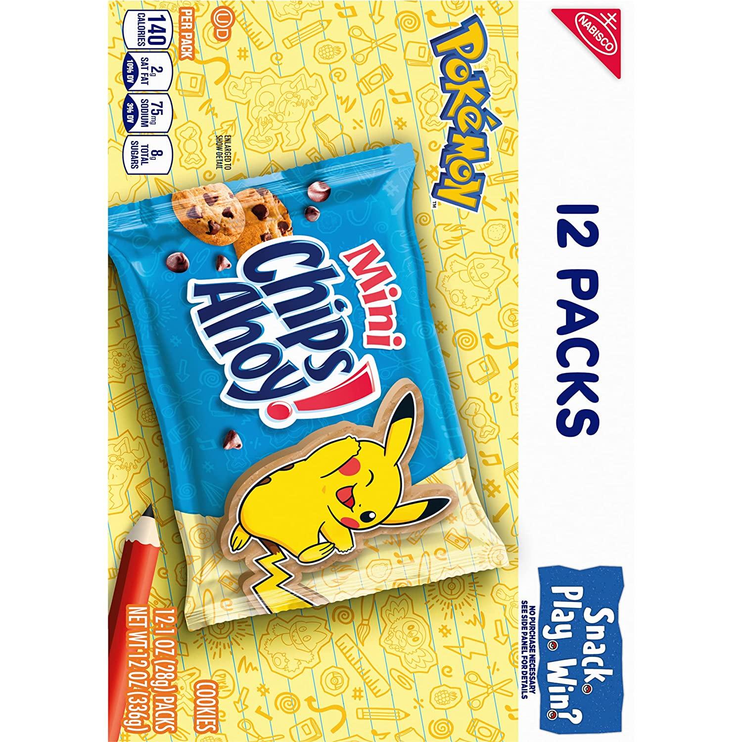 CHIPS AHOY! Mini Chocolate Chip Cookies, 12 Snack Packs