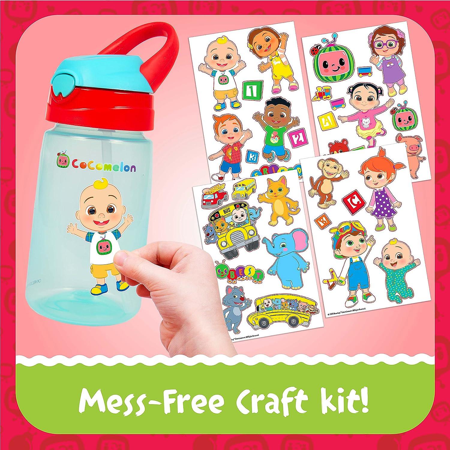 Creative Kids Cocomelon Decorate Your Own Water Bottle BPA Free Toddler  Water Bottle with 4 Sheets of Customized Stickers - DIY Arts and Crafts -  Easy to Grip Durable Gift for Boys