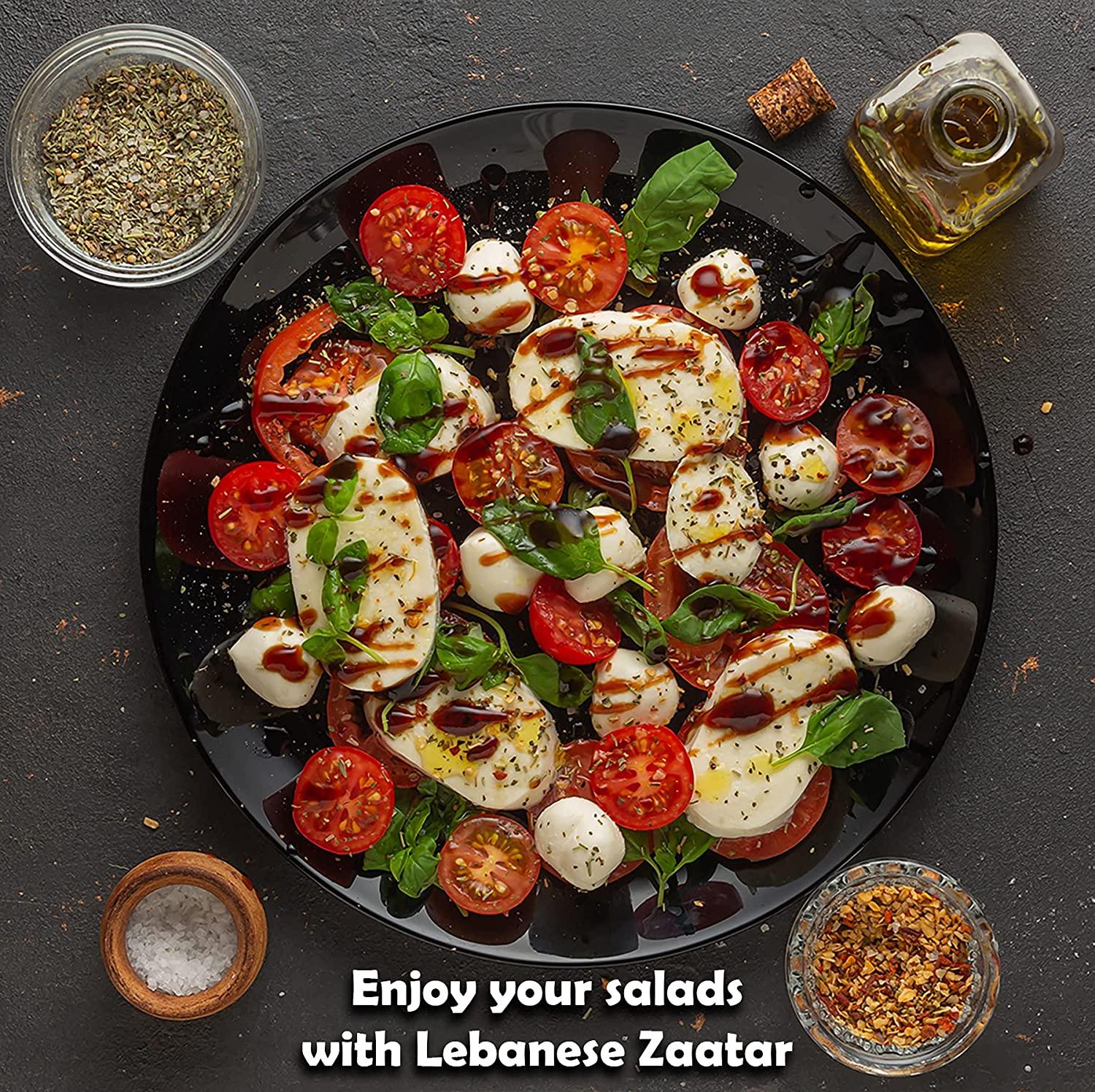 Premium Lebanese Zaatar Spice Blend with Toasted Sesame Seeds, Dried