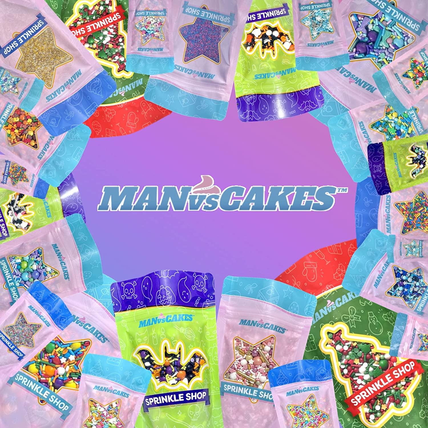 Manvscakes Sprinkles Edible Cake and Cupcake Sprinkles with Assorted