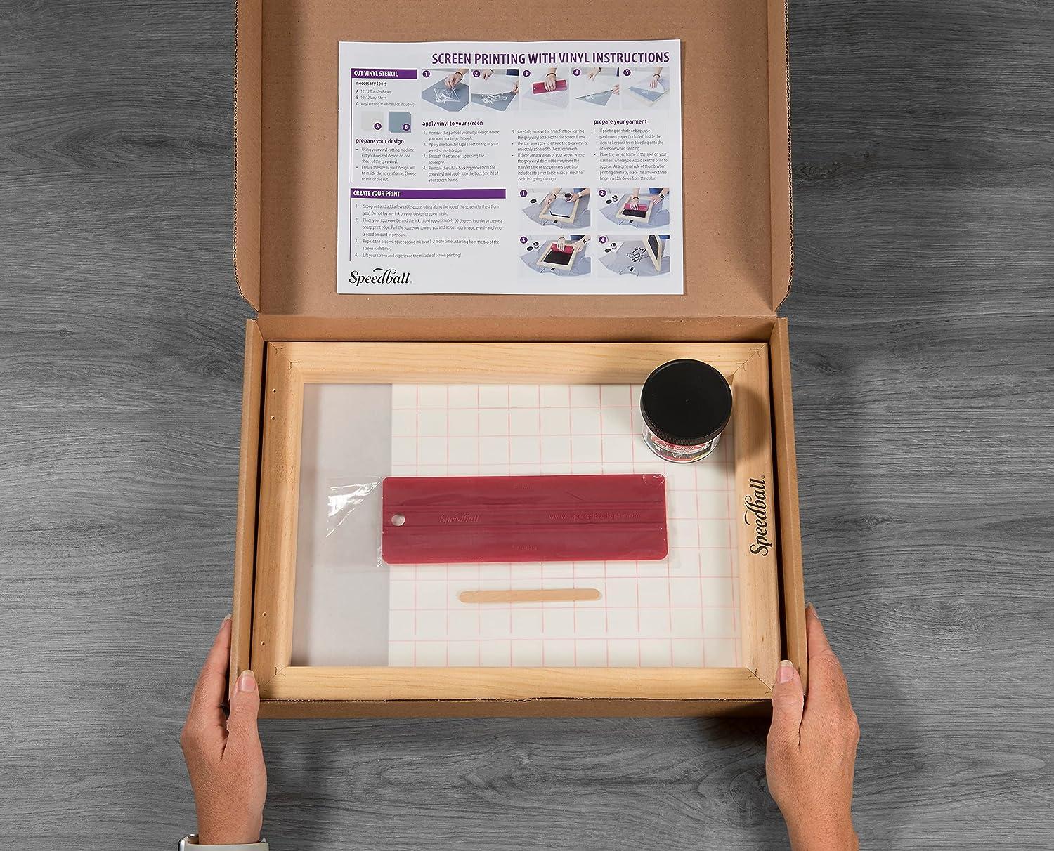Speedball Beginner Screen Printing Craft Vinyl Kit Use with Cutting