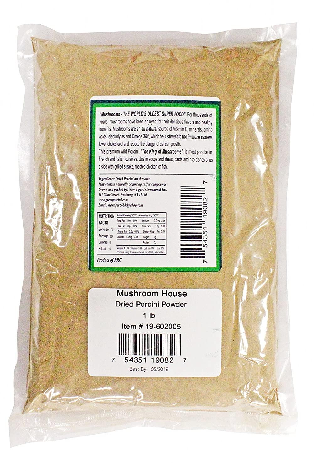 Mushroom House Porcini Dried Mushroom Powder 1 Lb Premium Grade
