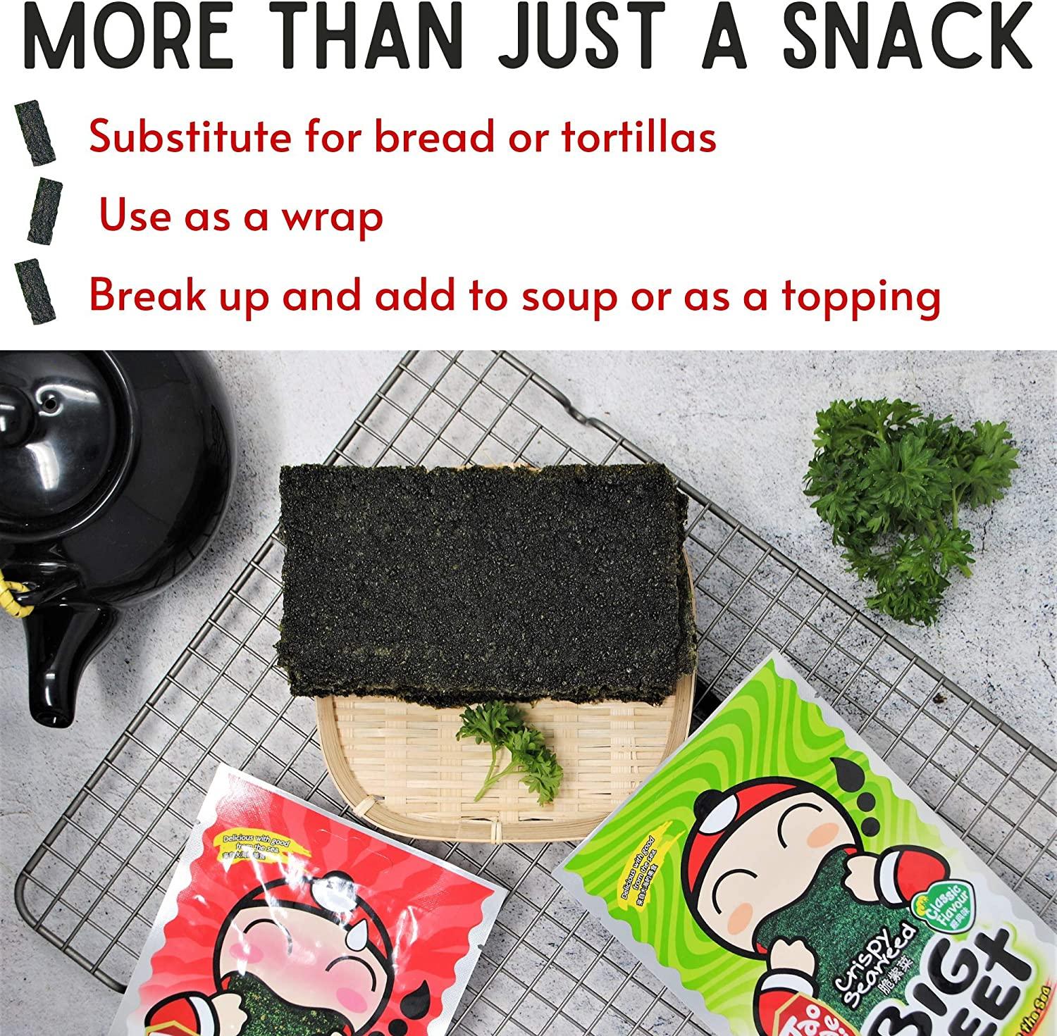 Big Crispy Seaweed Snack Sheets by Tao Kae Noi Spicy Thai Seaweed