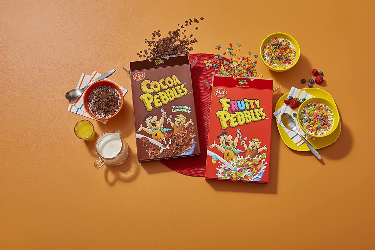 Post Cocoa Pebbles Cereal 15 Oz Delicious and Chocolatey Breakfast Option