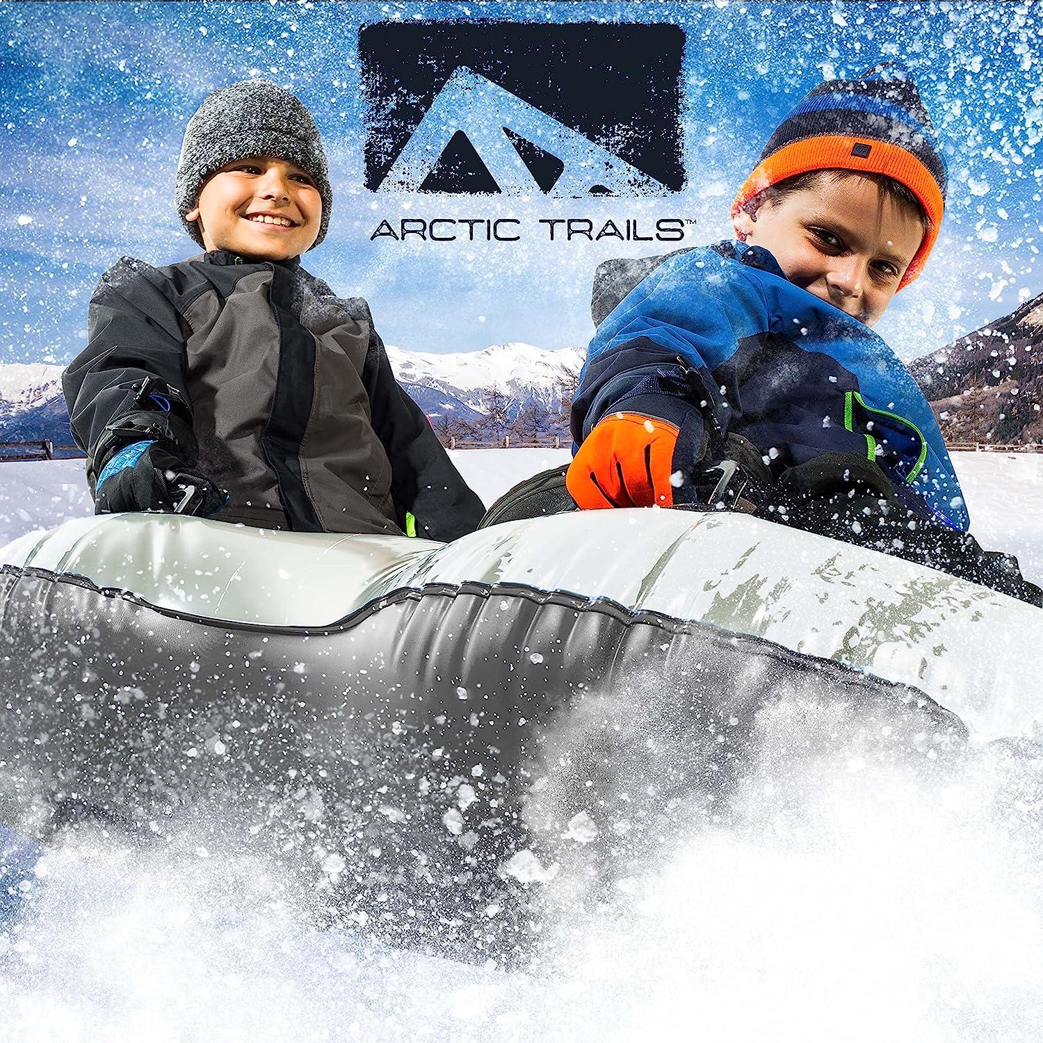 Franklin Sports Snow Tube Sleds Arctic Trails Inflatable 1 + 2 Person