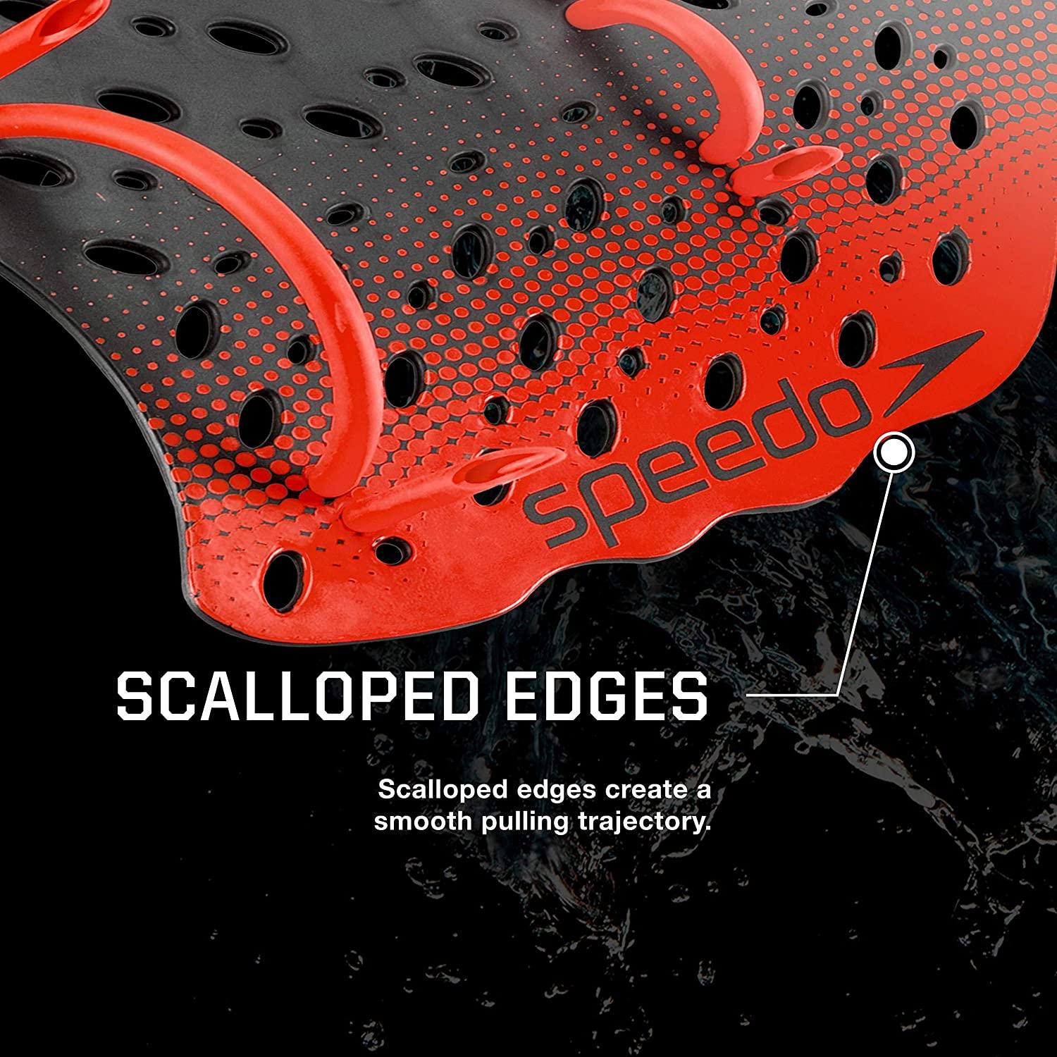 Plaques De Main Speedo Tech Paddle – Taille M – Rouges – Pour La Natation Et Le Training