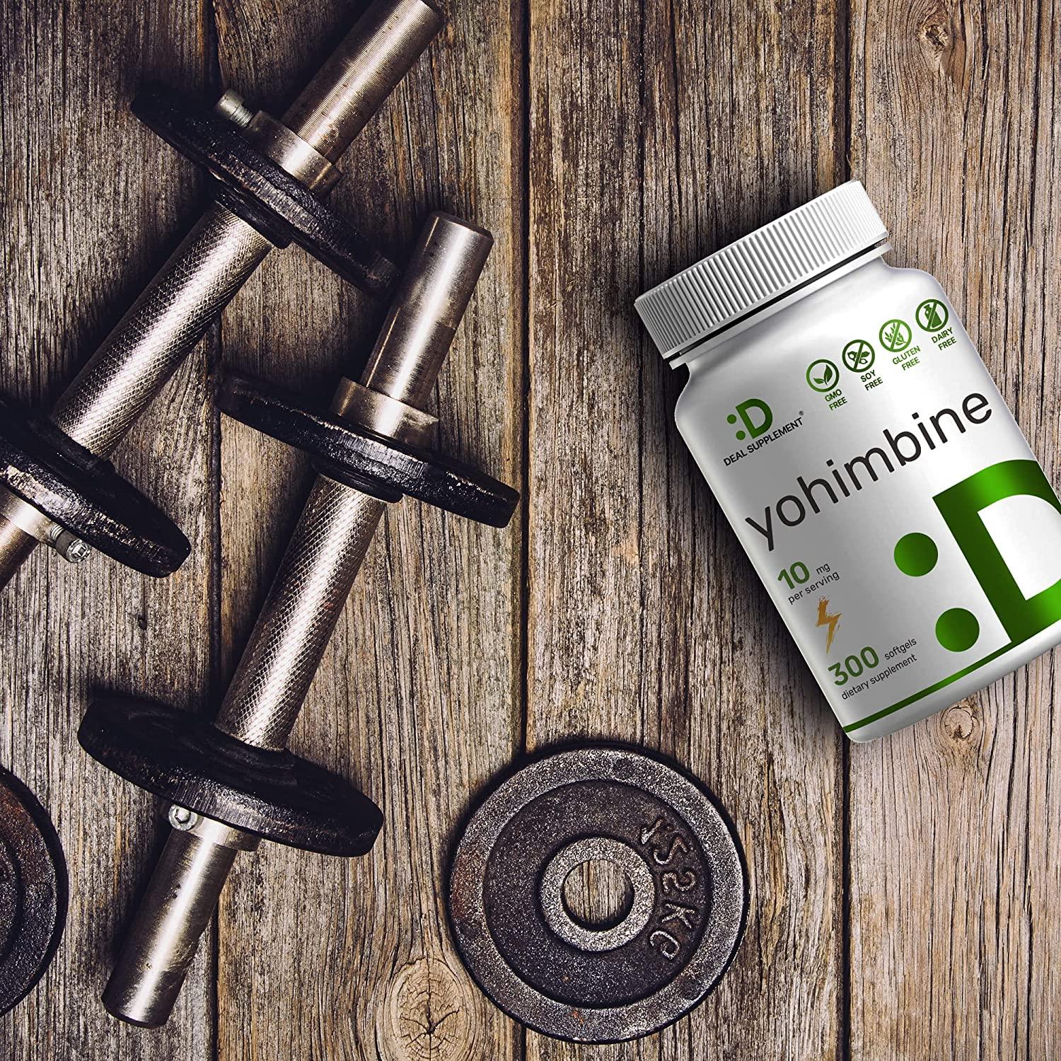 Yohimbine HCL 10mg 300 Softgels 5 Months Supply, Extra Strength Plant Based Supplements for