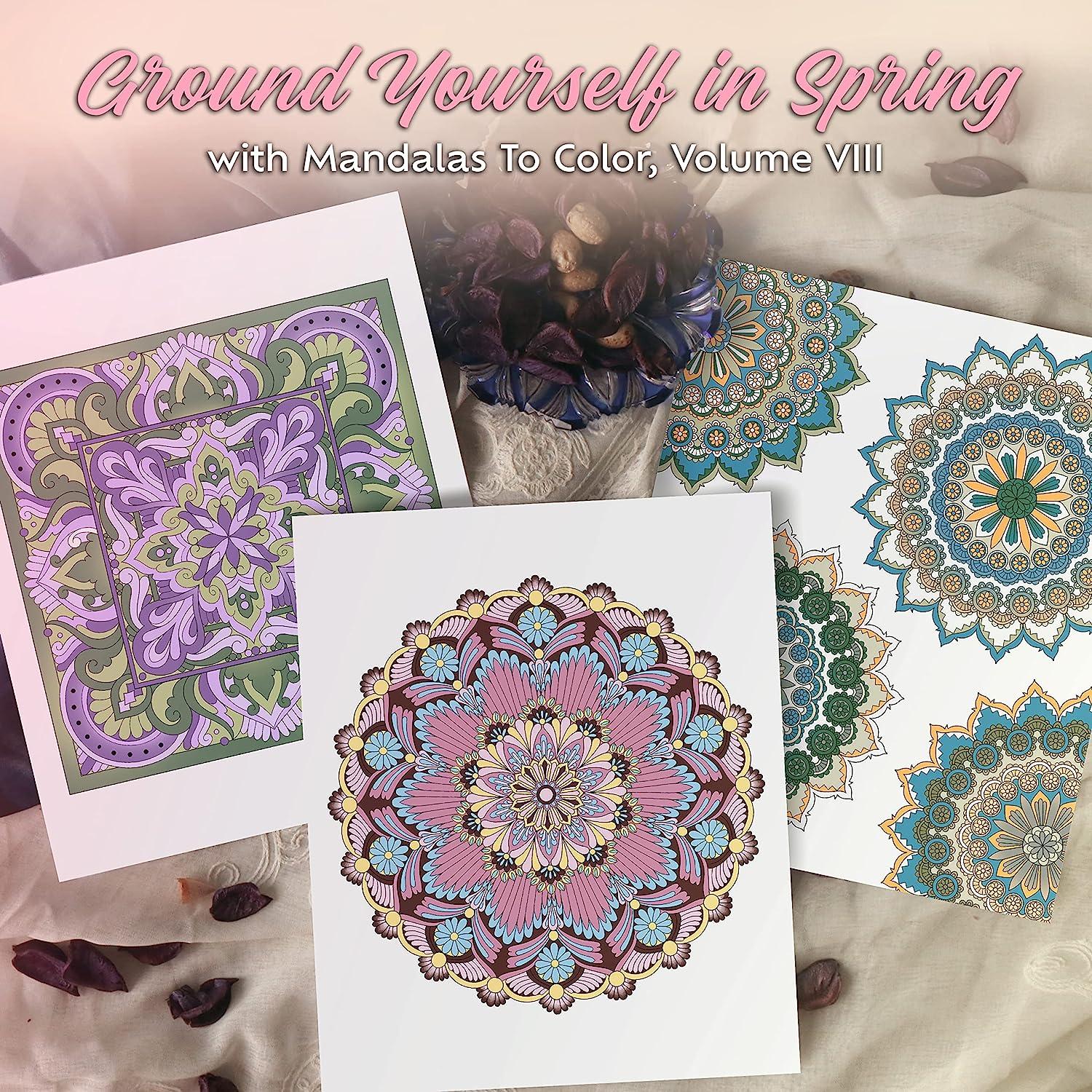 ColorIt Mandalas To Color, Volume VIII Adult Coloring Book 50 Floral and  Geometric Mandala Patterns and Designs, Spiral Binding, USA Printed, Lay  Flat
