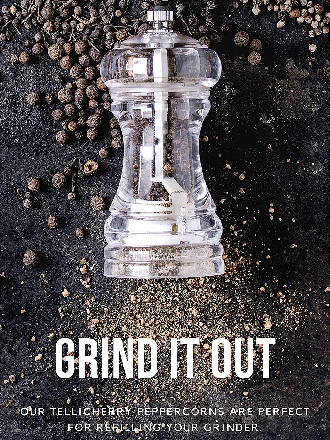 Spicy World Black Peppercorns Whole 1 Pound (16 Oz) Steam Sterilized