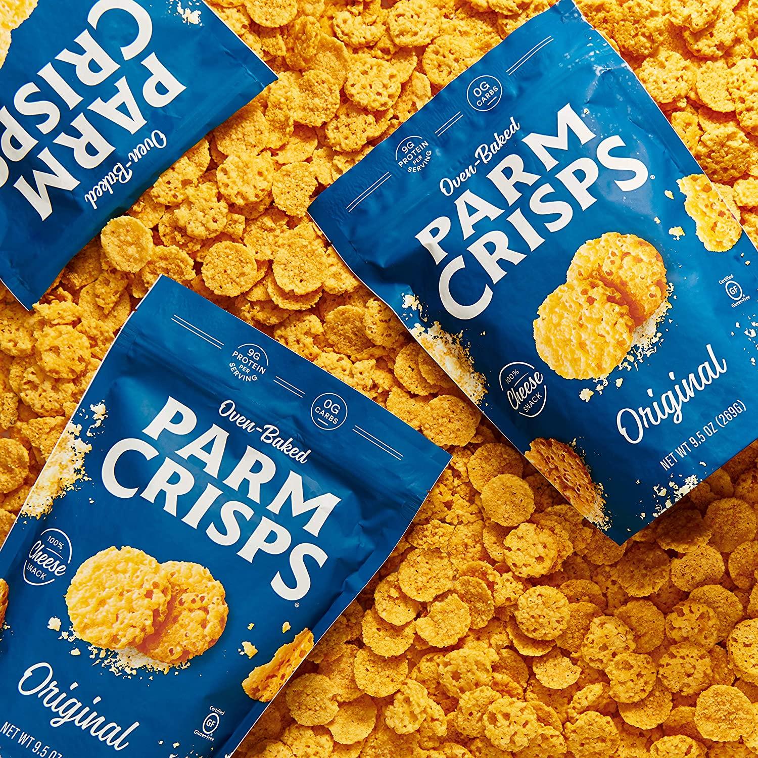 ParmCrisps Party Size Original Cheese Parm Crisps, Made Simply with 100