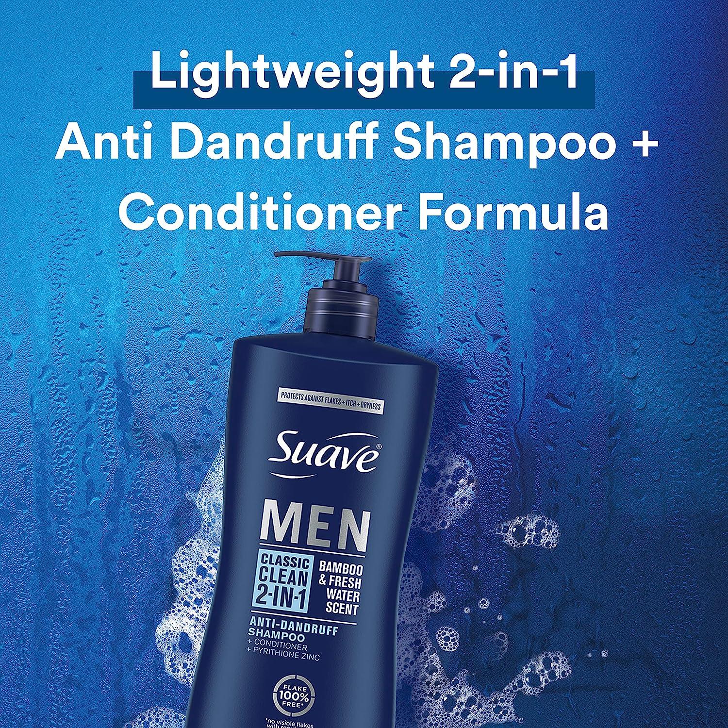 Suave Men 2 in 1 AntiDandruff Shampoo and Conditioner Classic Clean 28