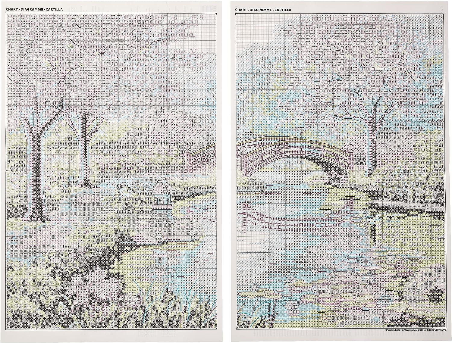 Dimensions Gold Collection Japanese Flower Garden Cross