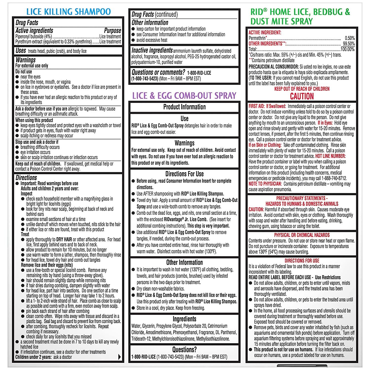 Rid Complete Lice Elimination Kit Effective Solution for Lice Removal
