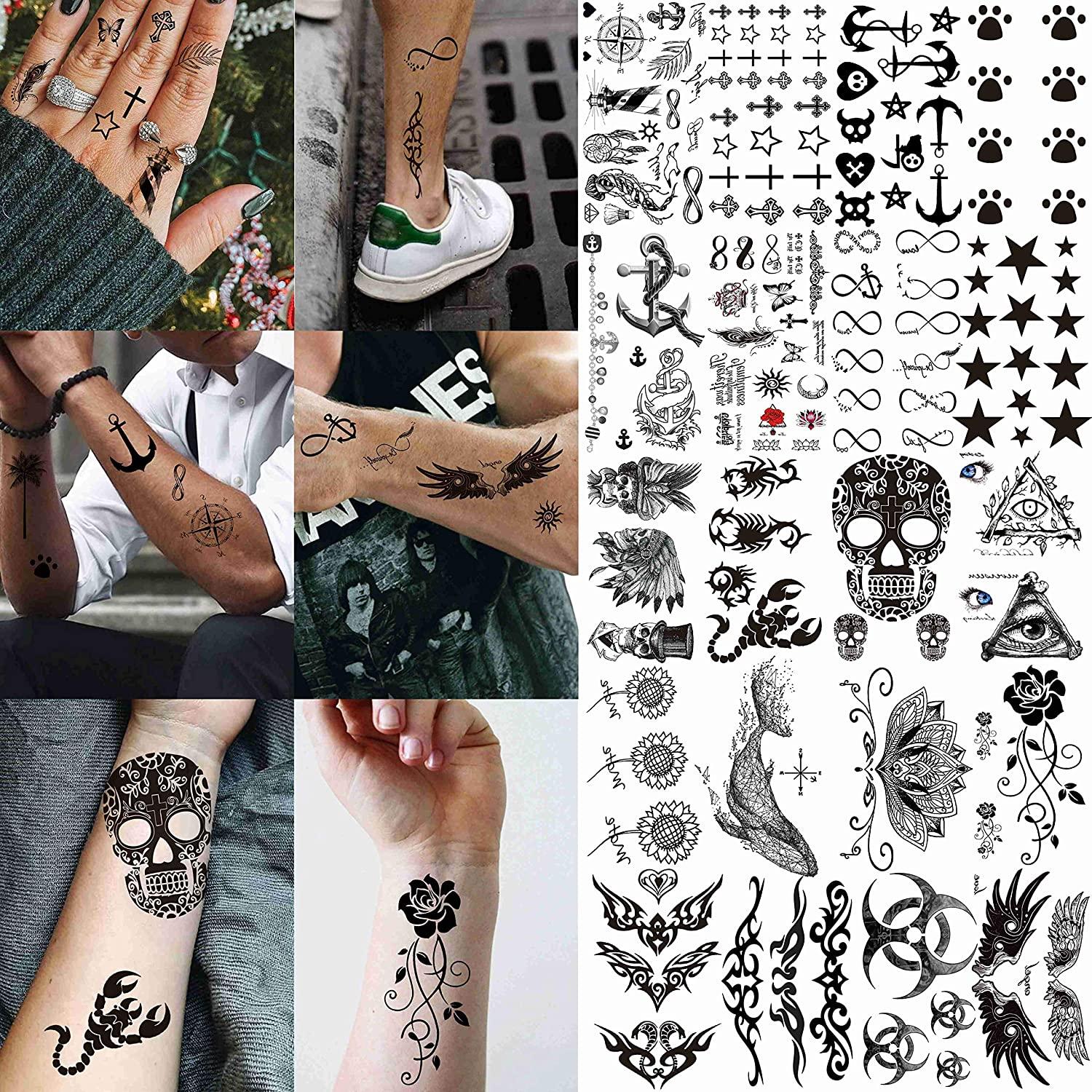 Temporary Tattoos, Small Size Body Art Stickers, Most Popular Fake Tattoo  Designs as Cross/Star/Letters/Butterfly/Compass/Bird/Cat/Feather etc. price  in Saudi Arabia | Amazon Saudi Arabia | kanbkam