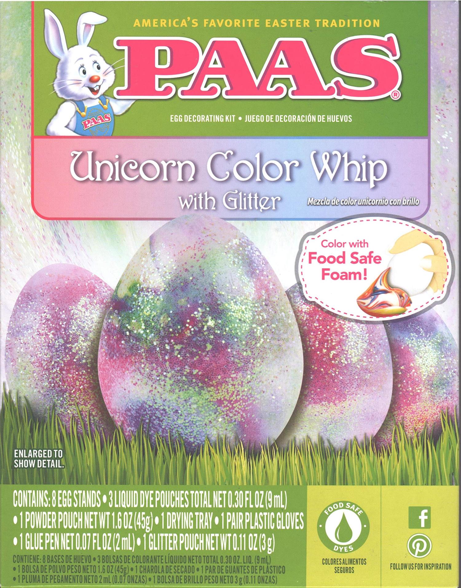 PAAS Unicorn Color Whip with Glitter Egg Decorating Kit