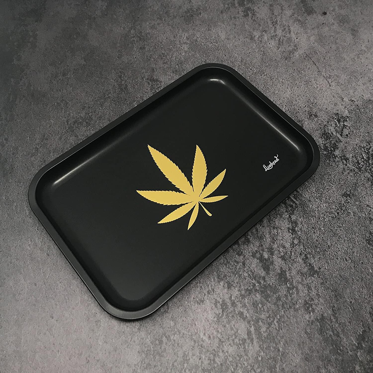 Lionhead Full Size Rolling Tray 12 x 8" Tray (Black)