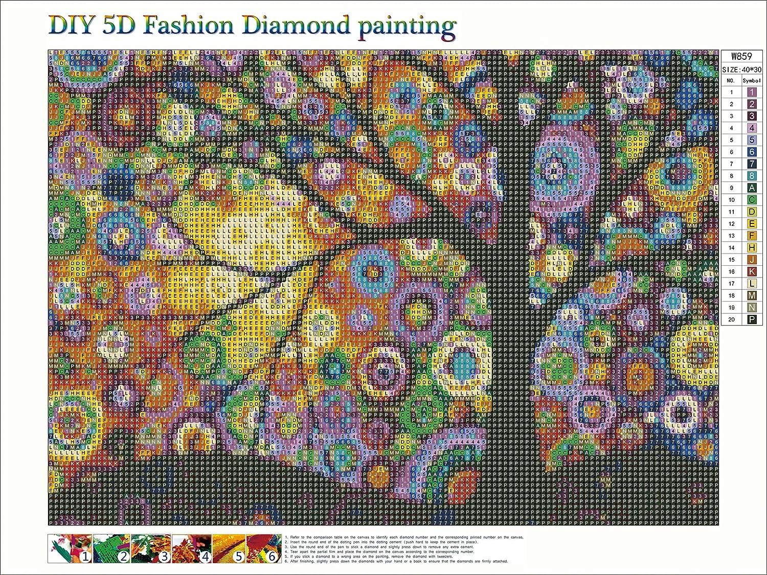MXJSUA DIY 5D Full Square Diamonds Painting Magicest by Number Kits for  Adults, Diamonds Painting Kits Round Full Drill Diamond Art Kit Picture  Craft