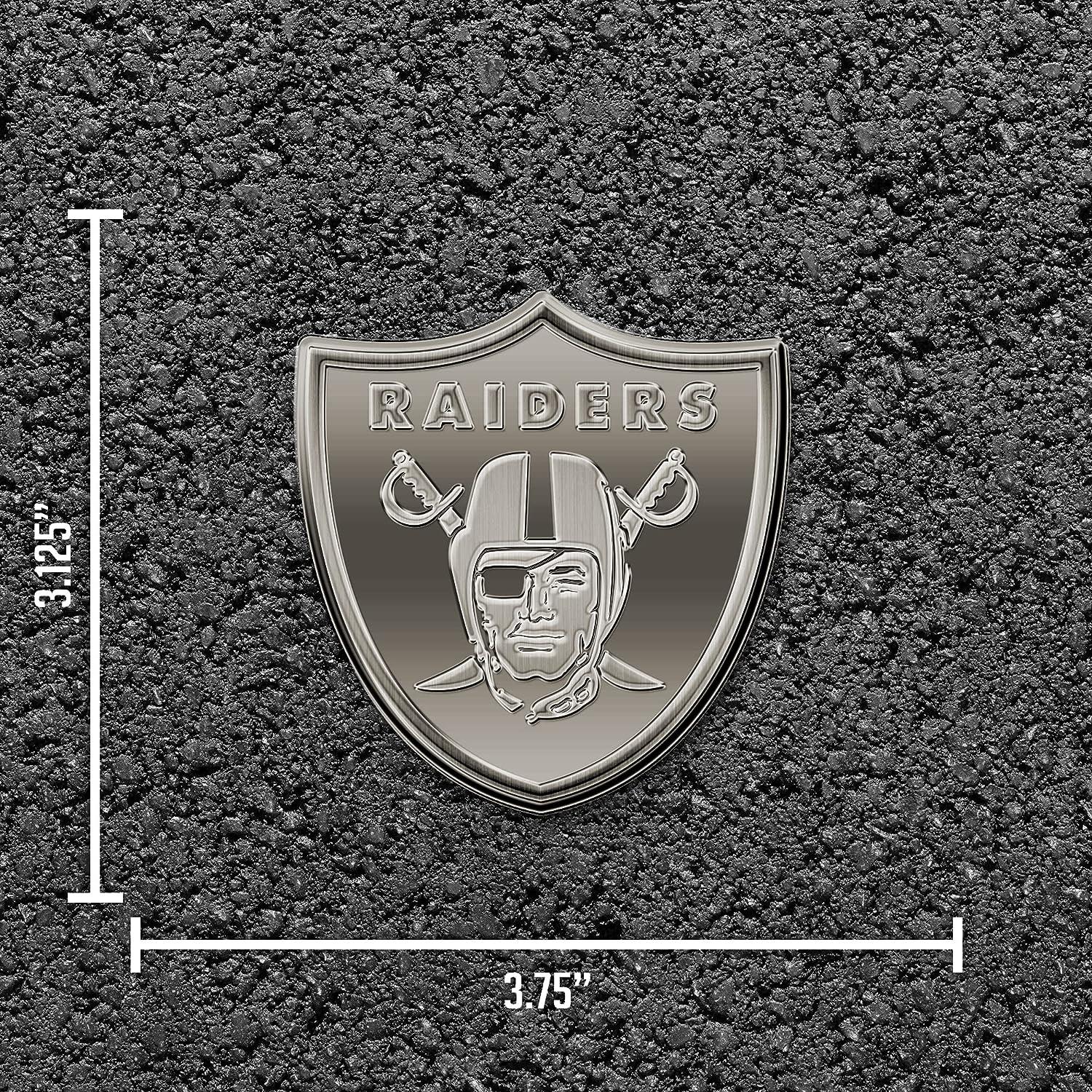 Rico Industries NFL Football Las Vegas Raiders LAS VEGAS Logo 4x4 Small  Style Decal