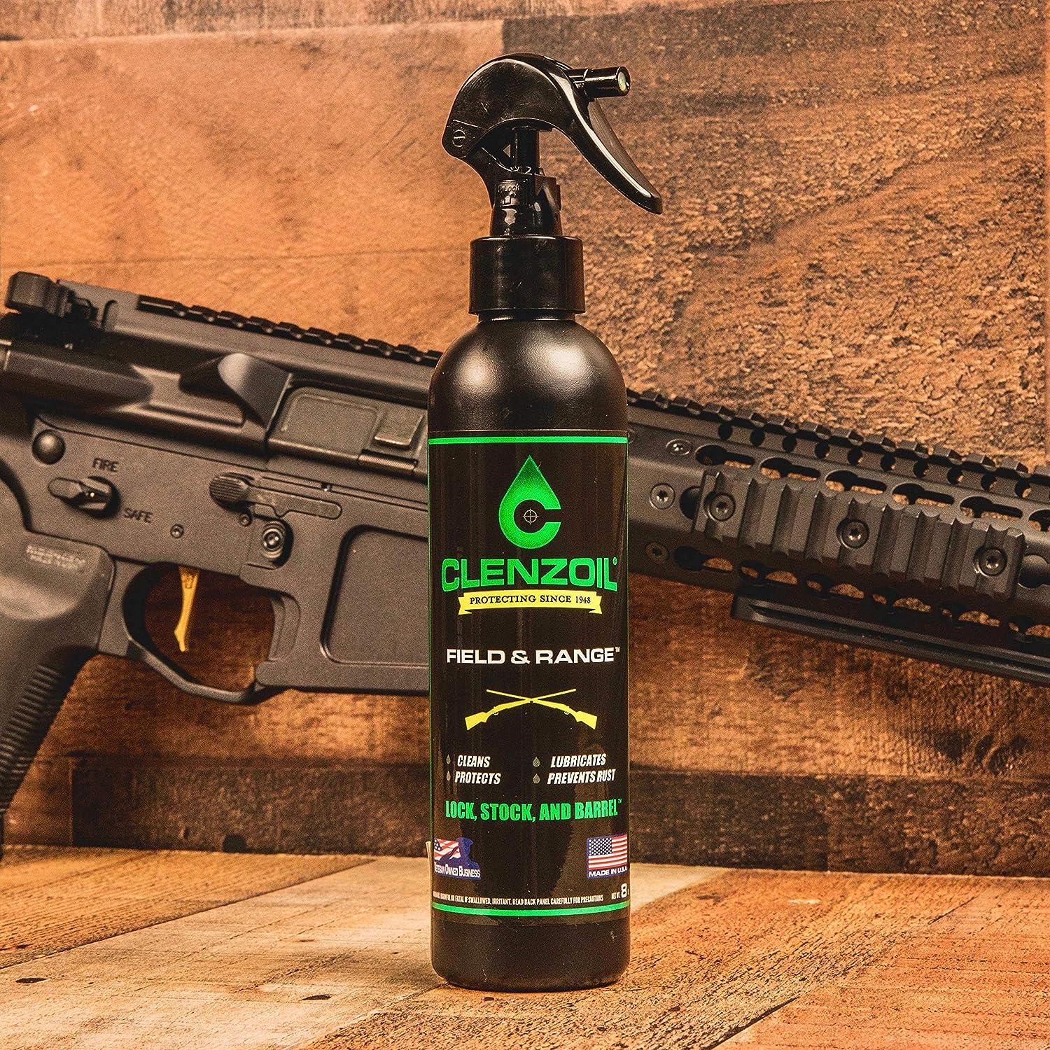 Clenzoil Field & Range Gun Oil Spray Lube, Cleaner Lubricant Protectant  CLP, Multi-Purpose Gun Cleaner and 3 in 1 Oil Lubricant