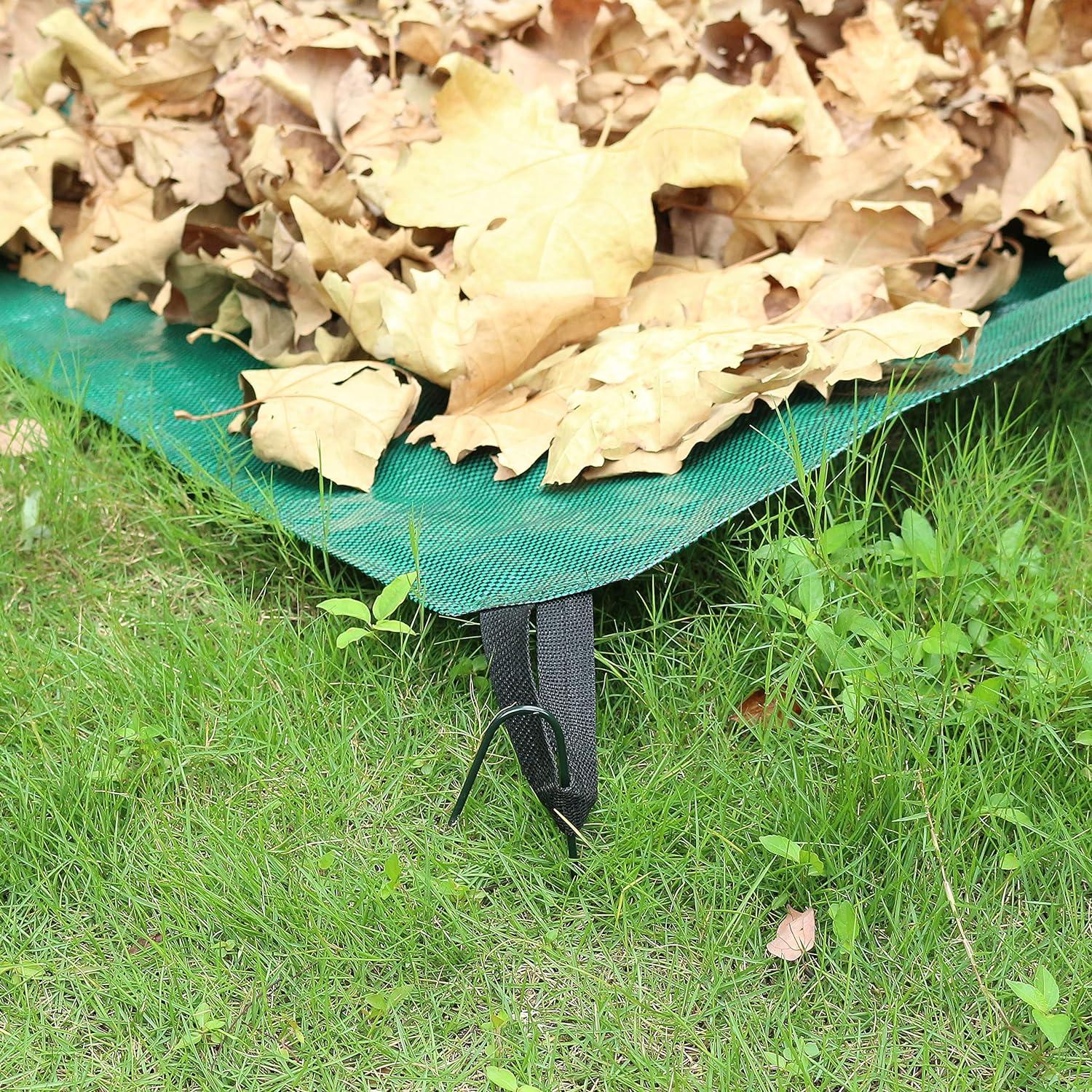 Gardzen 2-Pack Large Yard Dustpan-Type Garden Bag for Collecting Leaves -  Reuseable Heavy Duty Gardening Bags, Lawn Pool Garden Leaf Waste Bag - 53