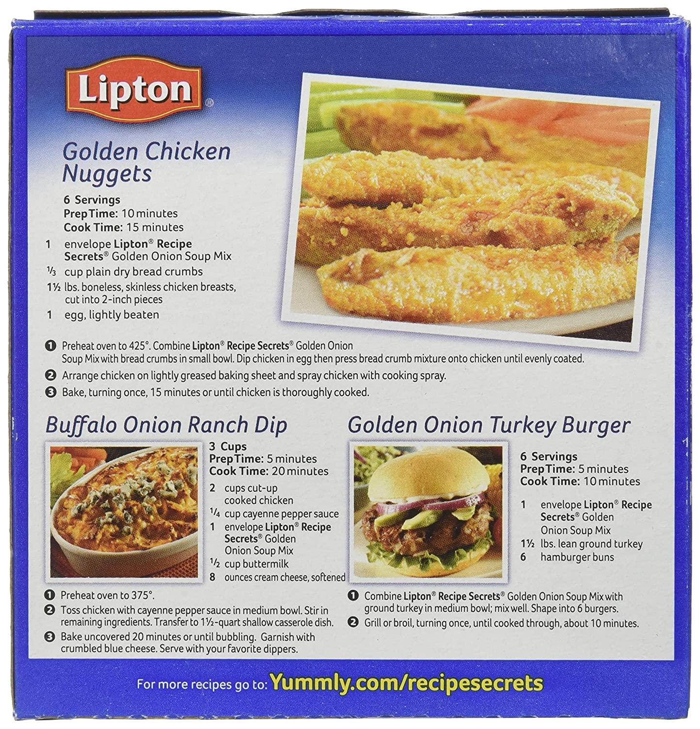 Lipton GOLDEN ONION Recipe Soup & Dip Mix 2.6oz (5 Boxes)