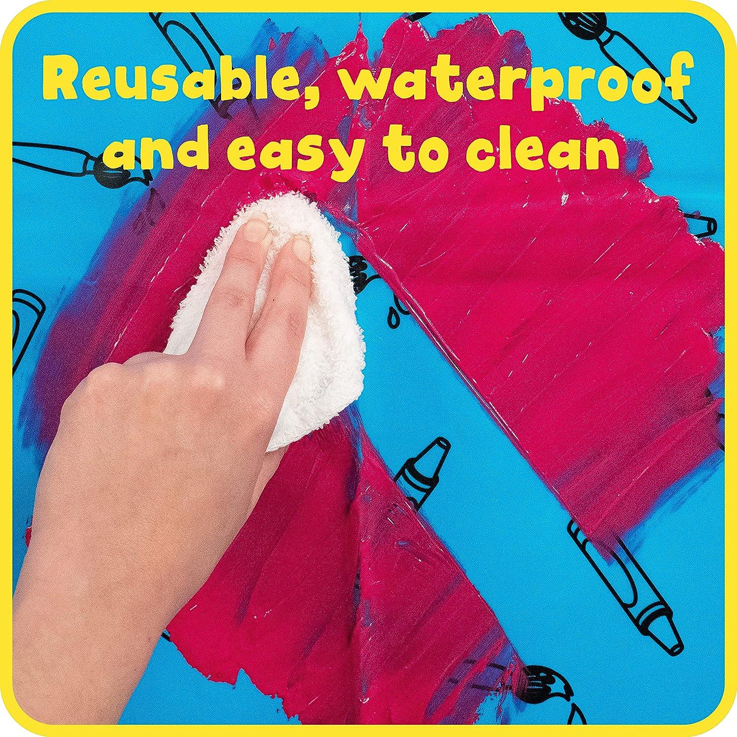 READY 2 LEARN Messy Mat - Splat Mat for Kids - Protect Tables and Floors -  Waterproof - Reusable and Lightweight - 60 L x 60 W