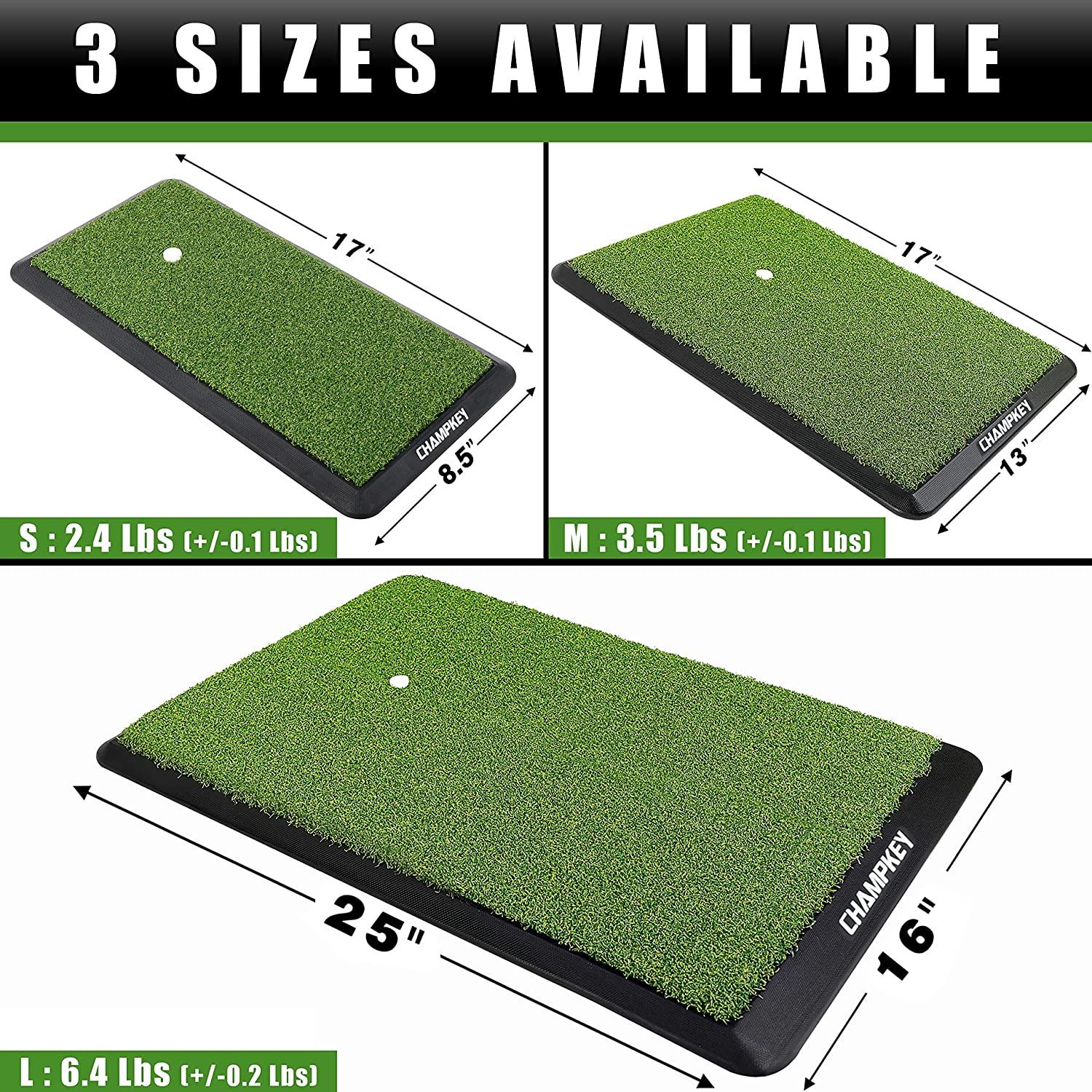 CHAMPKEY Premium Synthetic Turf Golf Hitting Mat M(13 x 17) LITE