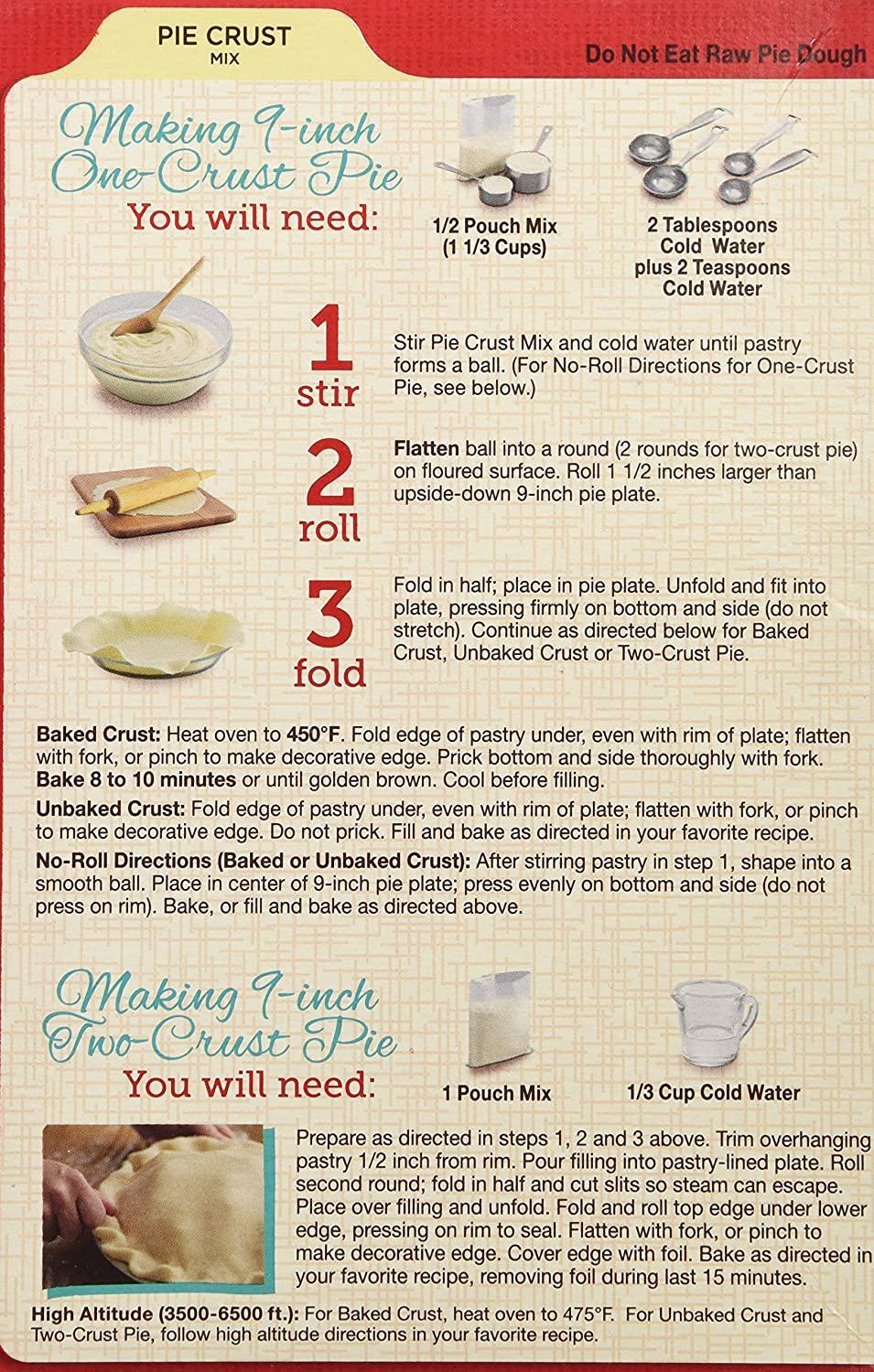 Betty Crocker Pie Crust Mix, 11 oz (3 Pack)