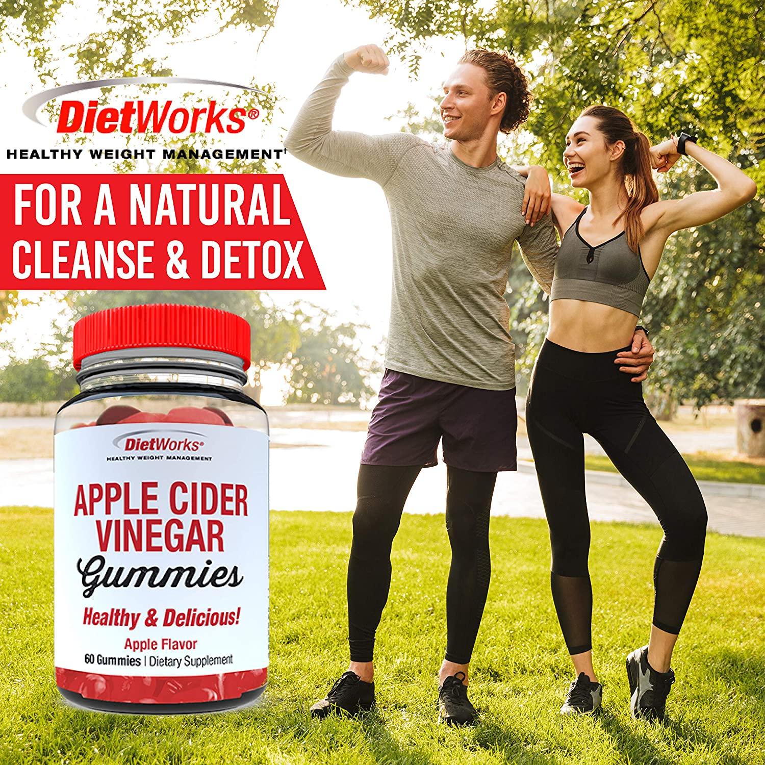 Buy DietWorks Apple Cider Vinegar Gummies 60 Apple Flavor Gummies for