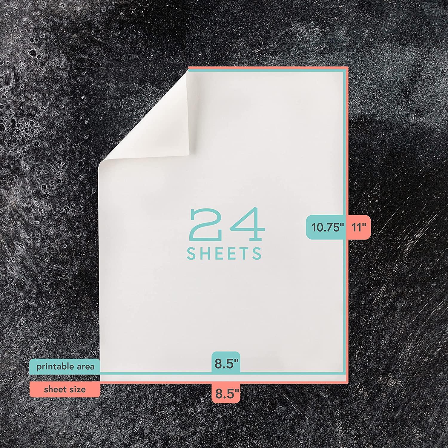 Kusini Edible Paper 24 Frosting Sheets in Resealable Packaging, Kosher