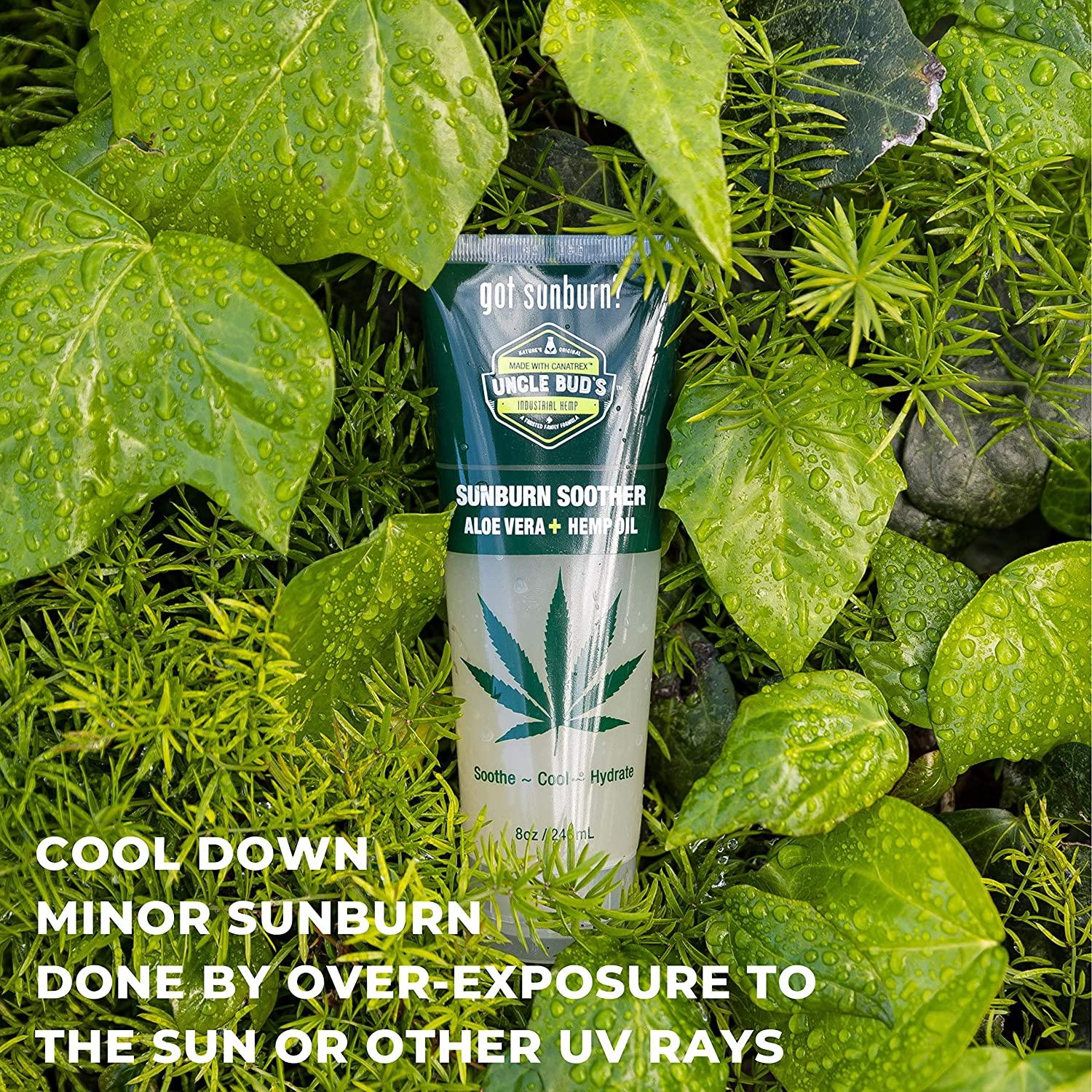 Uncle Buds Sunburn Soother with Cooling Aloe Soothe and Hydrate Skin