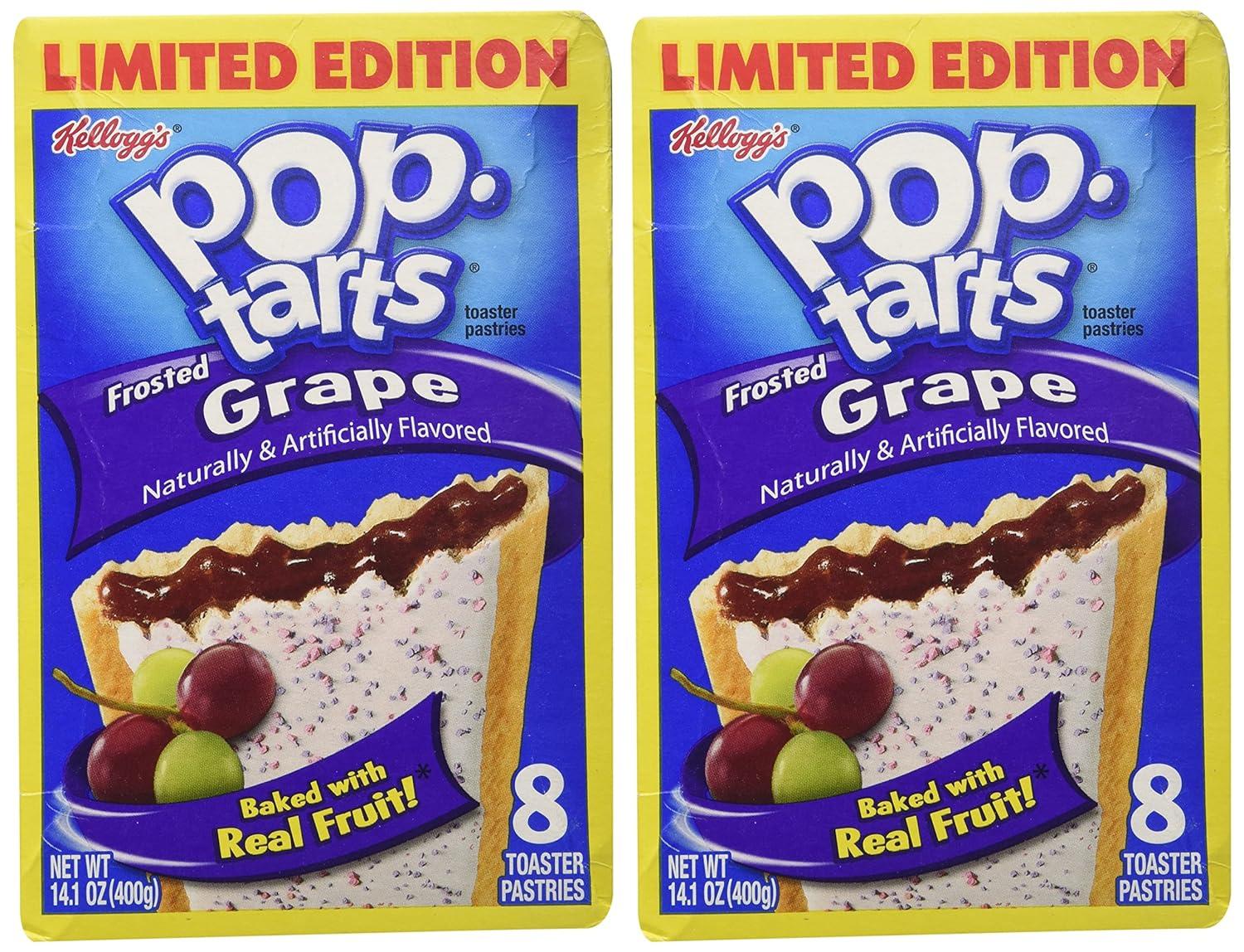 Kellogg's Frosted Grape Pop Tarts 2 Boxes, 8 Count Each