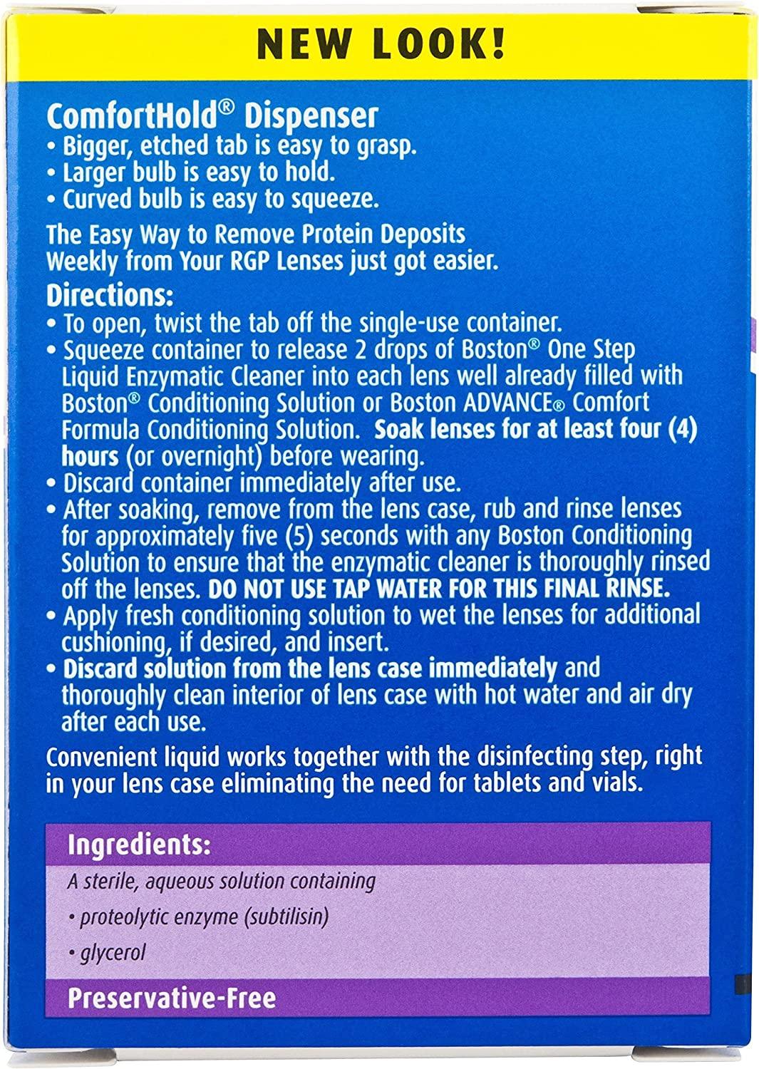 Bausch & Lomb Boston One Step Liquid Enzymatic Cleaner Protein Remover