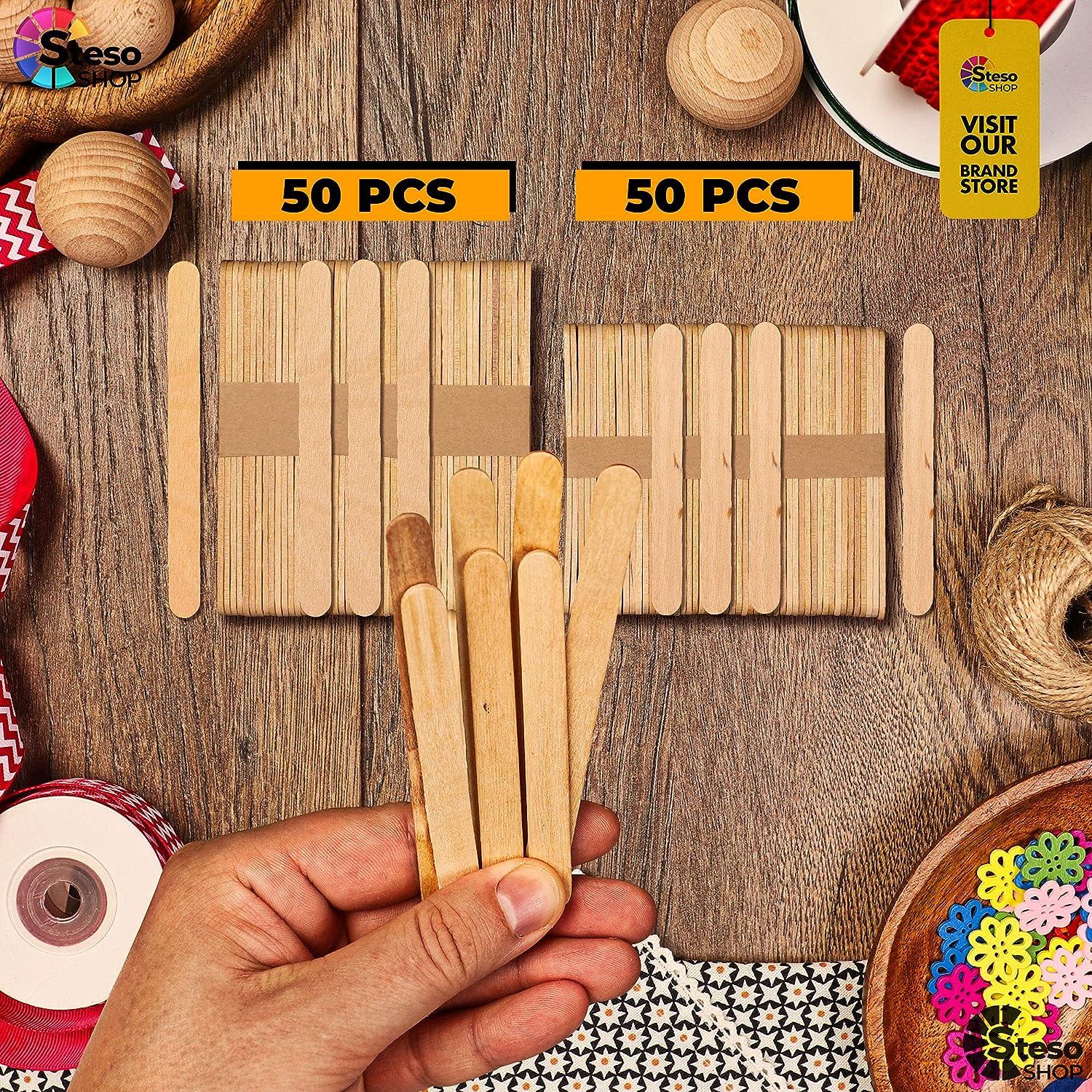 Mini Wooden Lolly Sticks 50 Pack