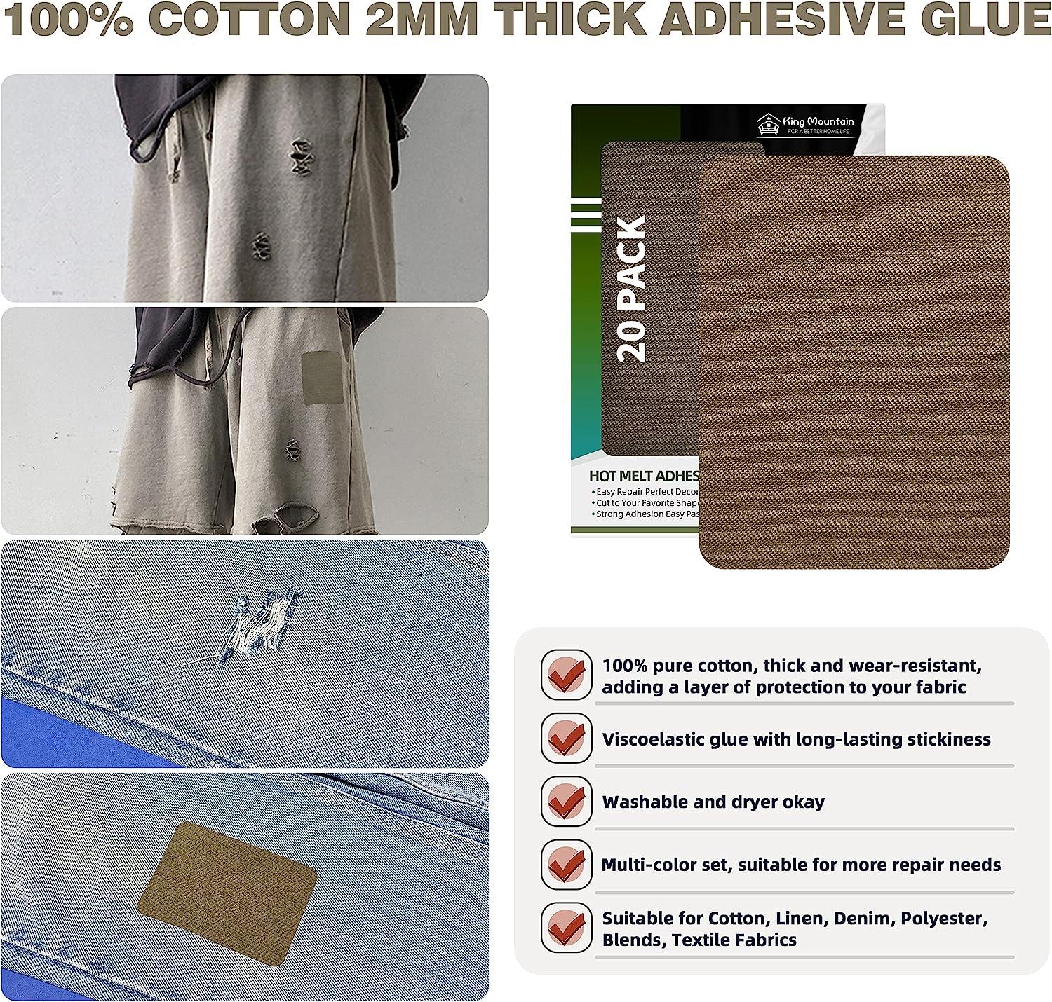  20 Pcs Iron on Patches, Multi Shapes Denim Fabric DIY