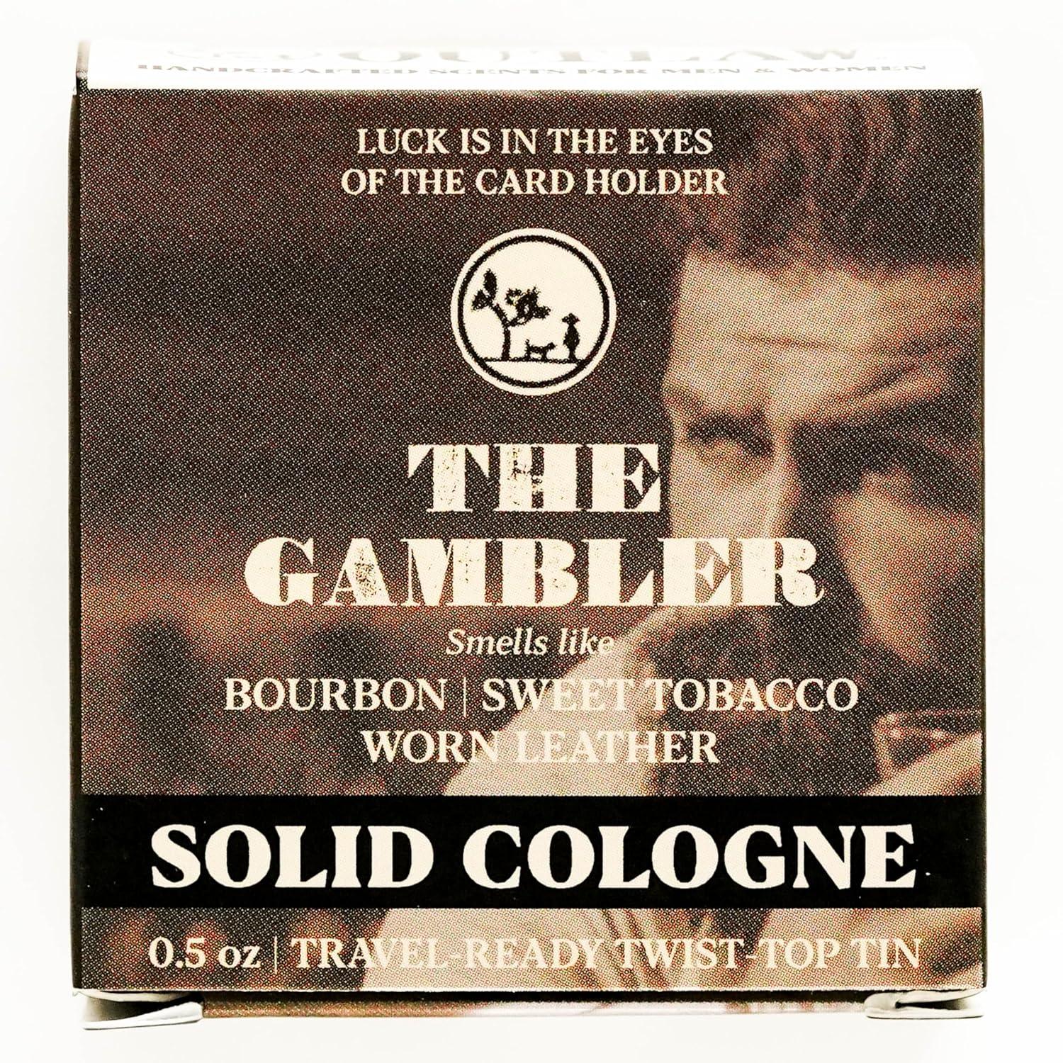 tobacco and whiskey cologne The Gambler Bourbon-Inspired Solid Cologne - Whiskey Old-fashioned Tobacco  and a Hint of Leather in a Pocket-Sized Tin - Men s or Women s Cologne -  Outlaw Bourbon Tobacco Leather