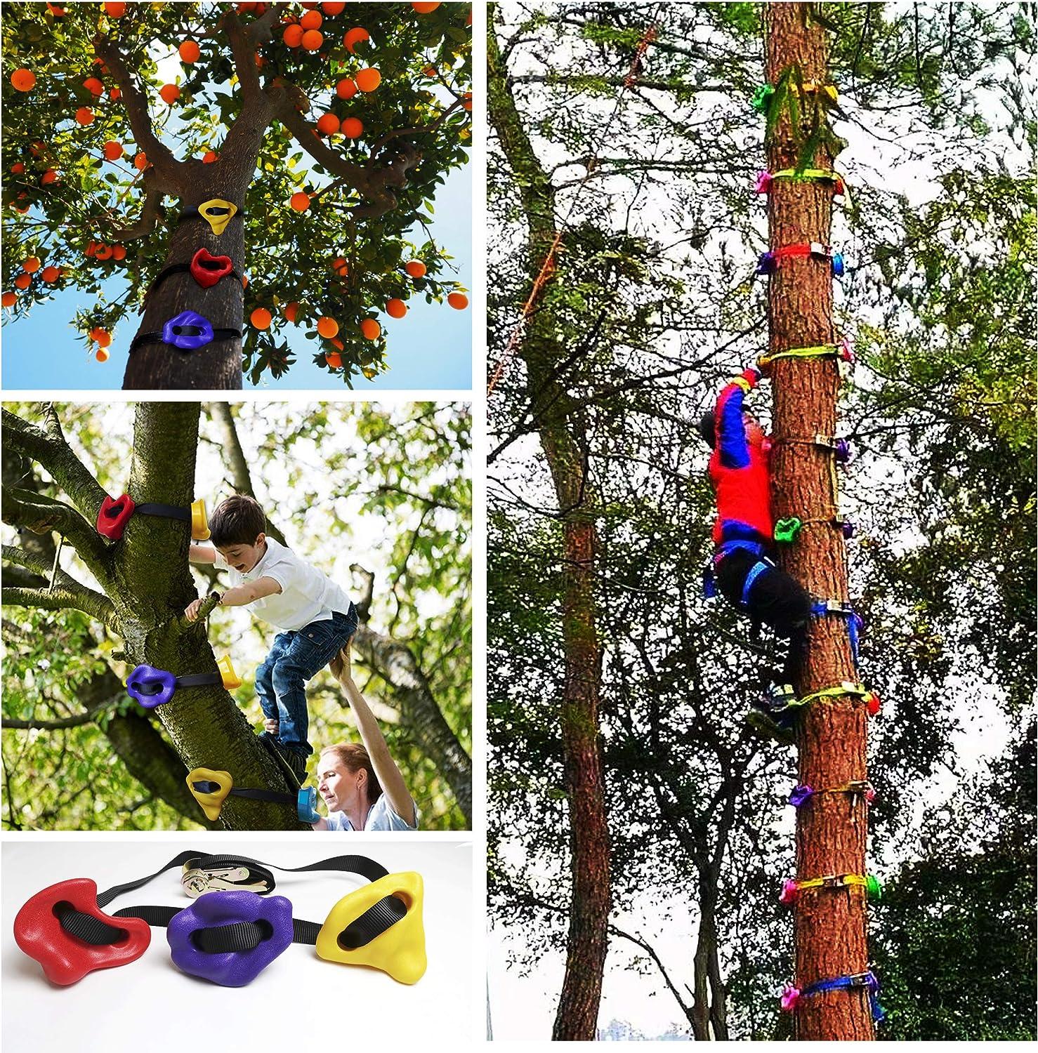 SSBRIGHT Tree Climbers, Set of 15 Climbing Holds/Steps for Kids